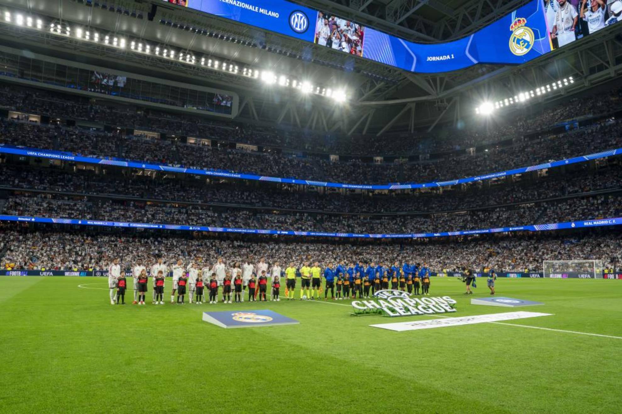Partido de Champions League en el Santiago Bernabeu entre el Real Madrid y el Inter de Milan. Pablo Moreno