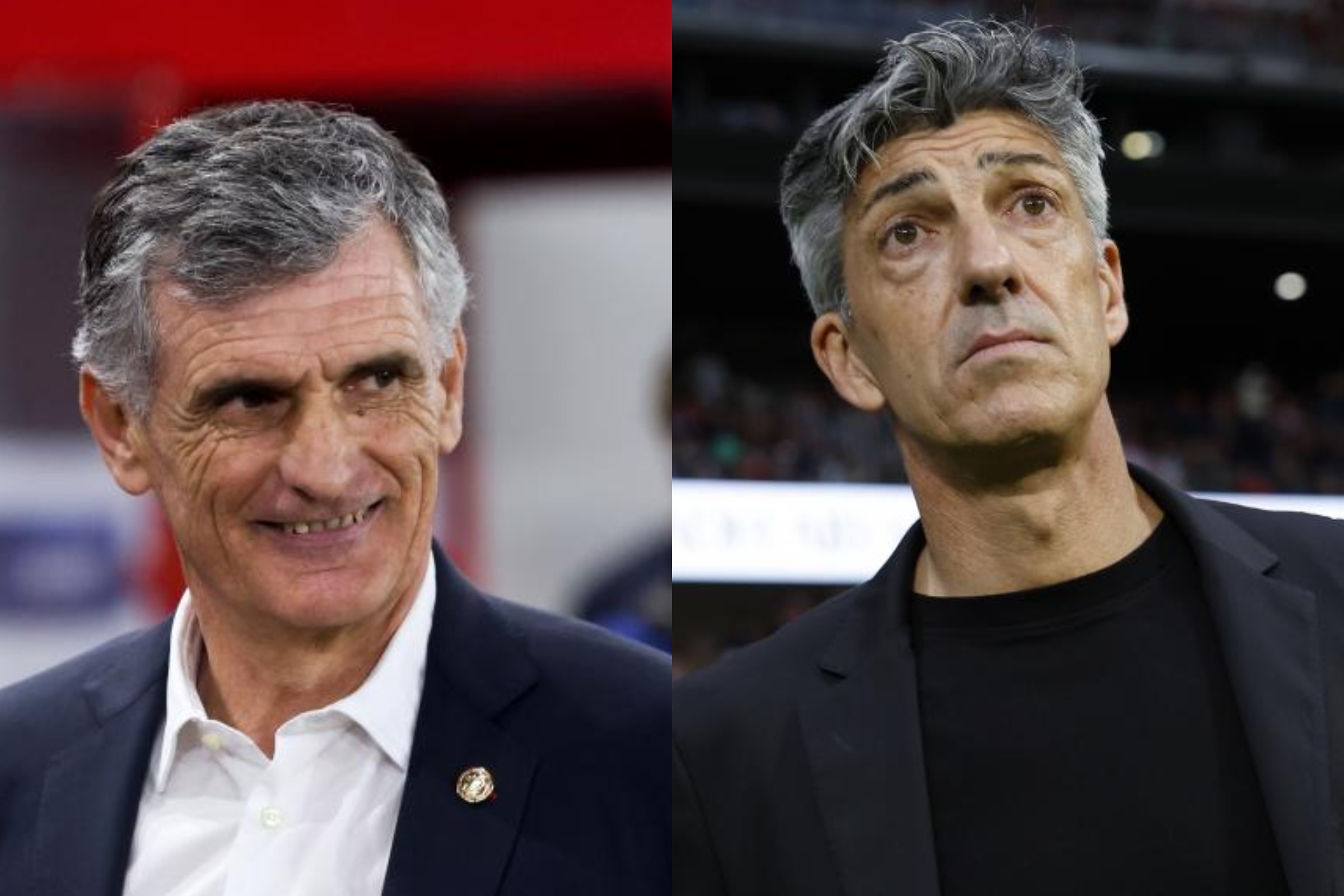 A la izquierda, Mendilibar. A la derecha, Imanol Alguacil. EFE y Chema Rey / MARCA