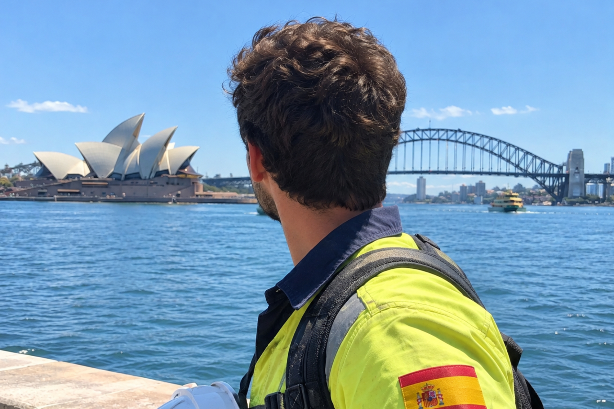 español trabajando en Australia Imagen creada con IA