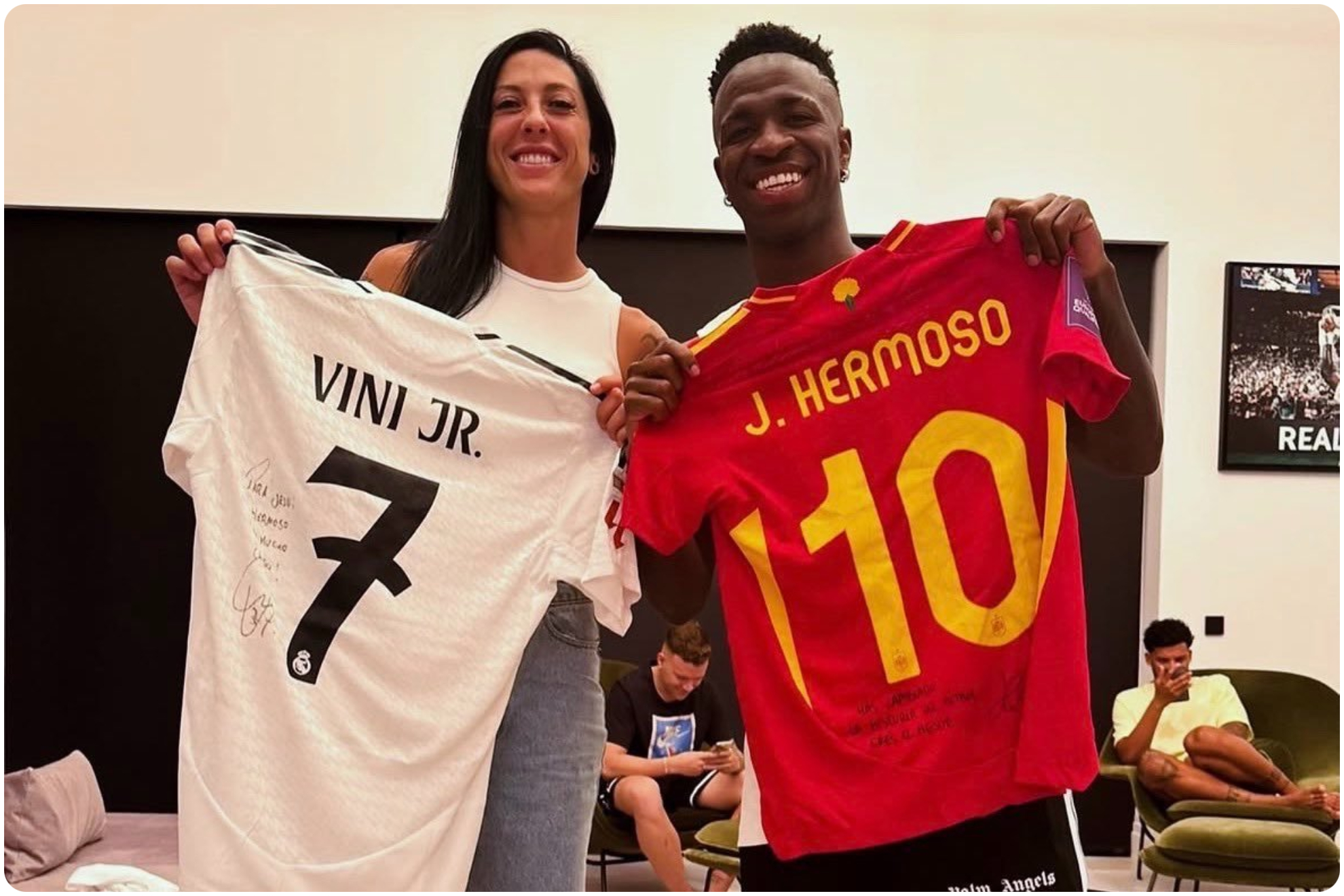 Jenni Hermoso junto a Vinícius rafa.hermoso