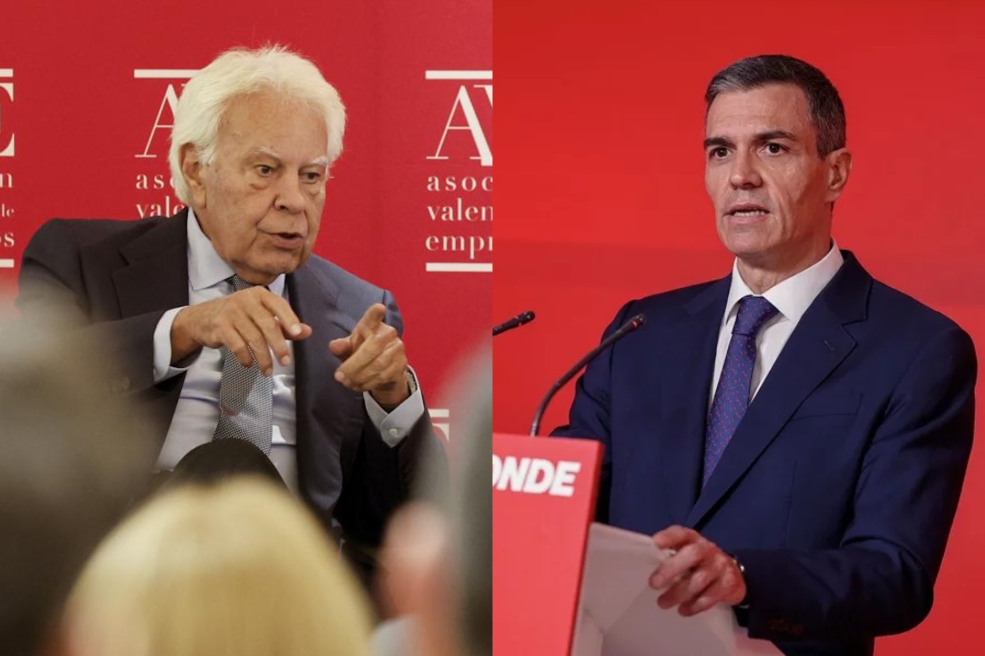 Felipe González y Pedro Sánchez.