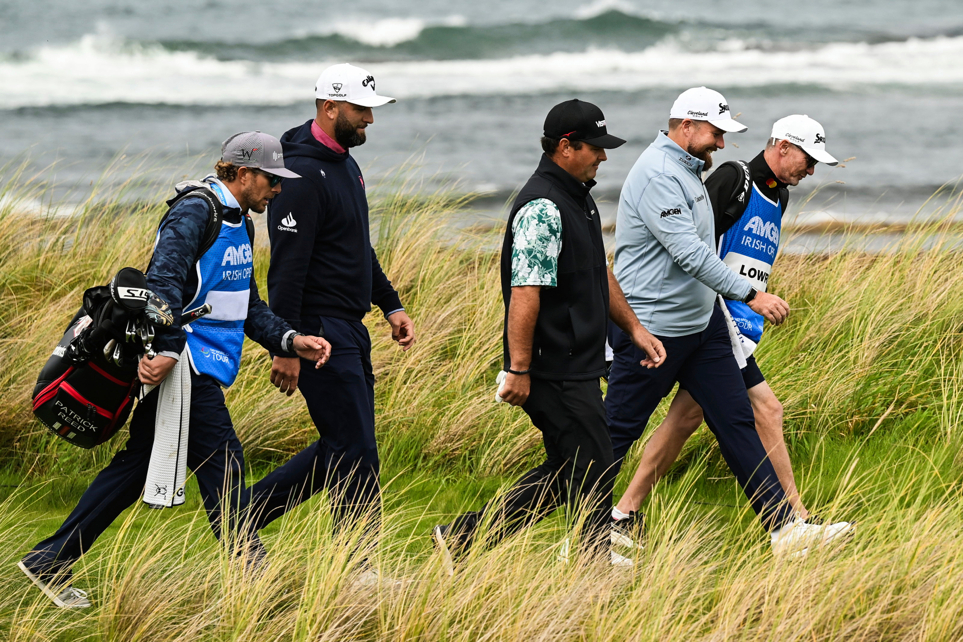 Rahm, Reed y Lowry, este jueves en el Irish Open GETTY IMAGES