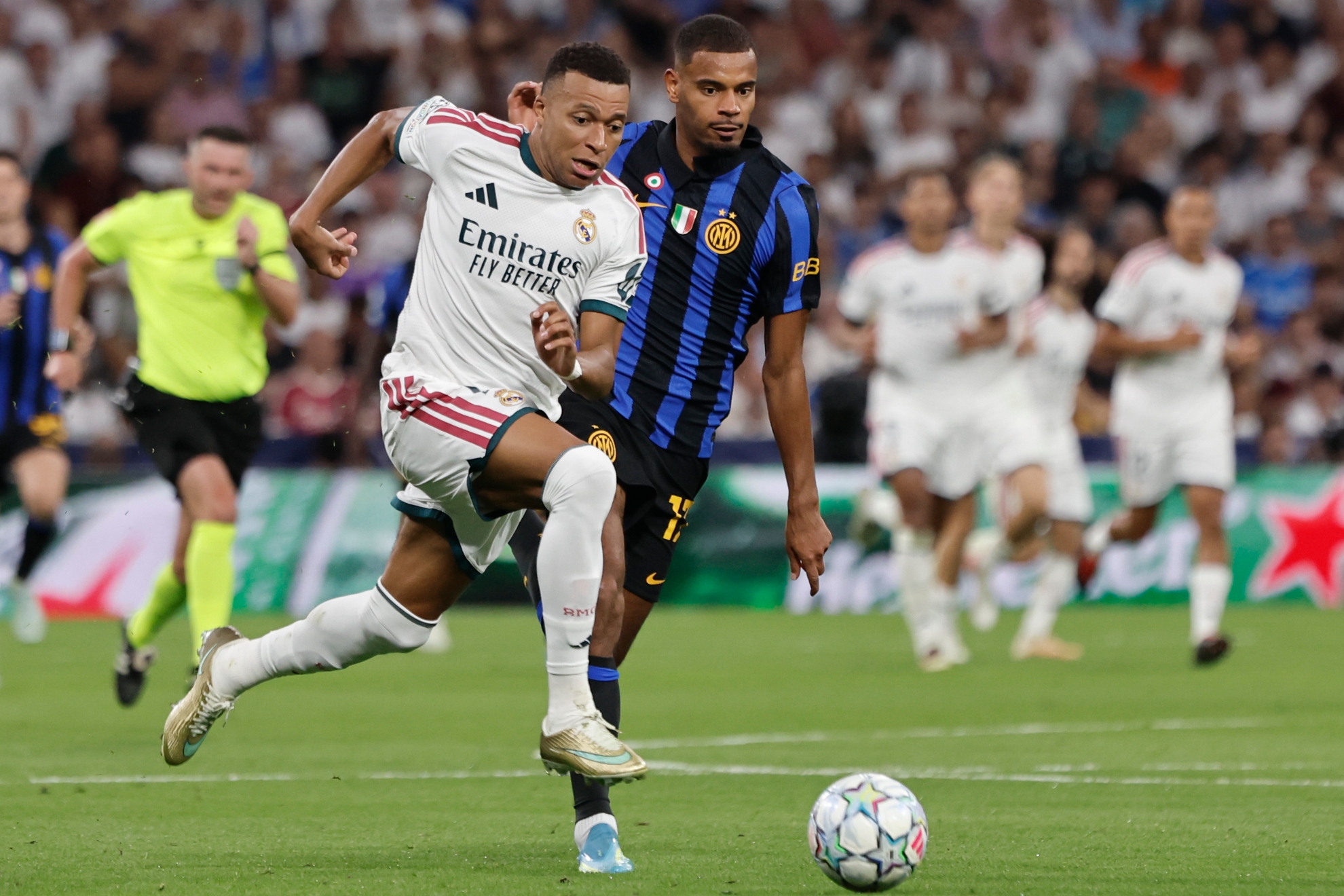 Mbappé, durante el partido ante el Inter. REALMADRID.COM
