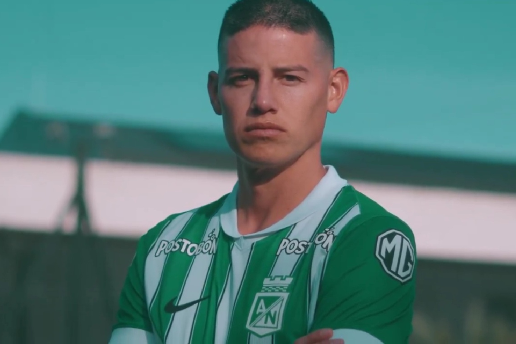 La impresionante presentación de James Rodríguez en Atlético Nacional. @nacionaloficial