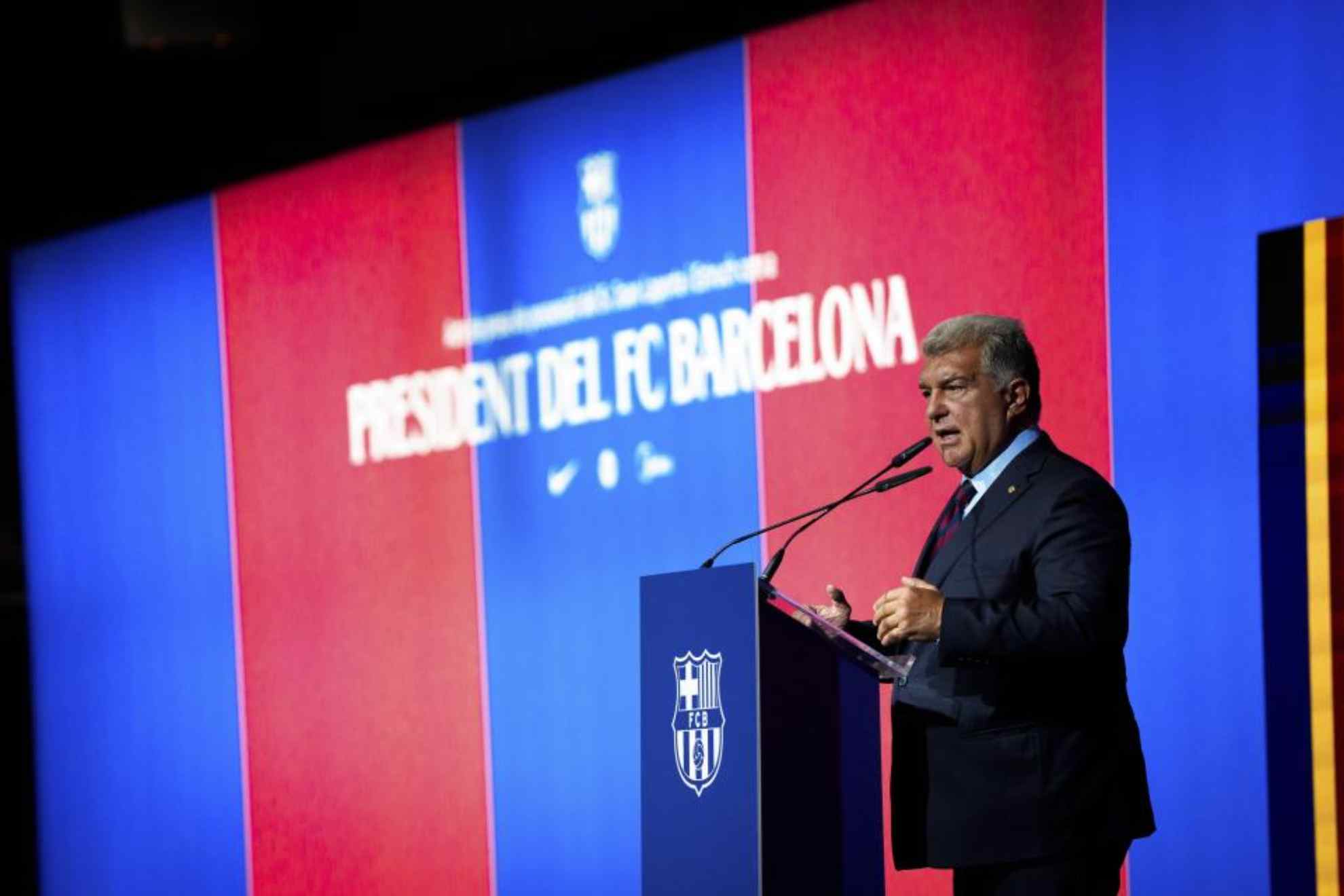 Joan Laporta, en un acto del Barcelona. FC BARCELONA
