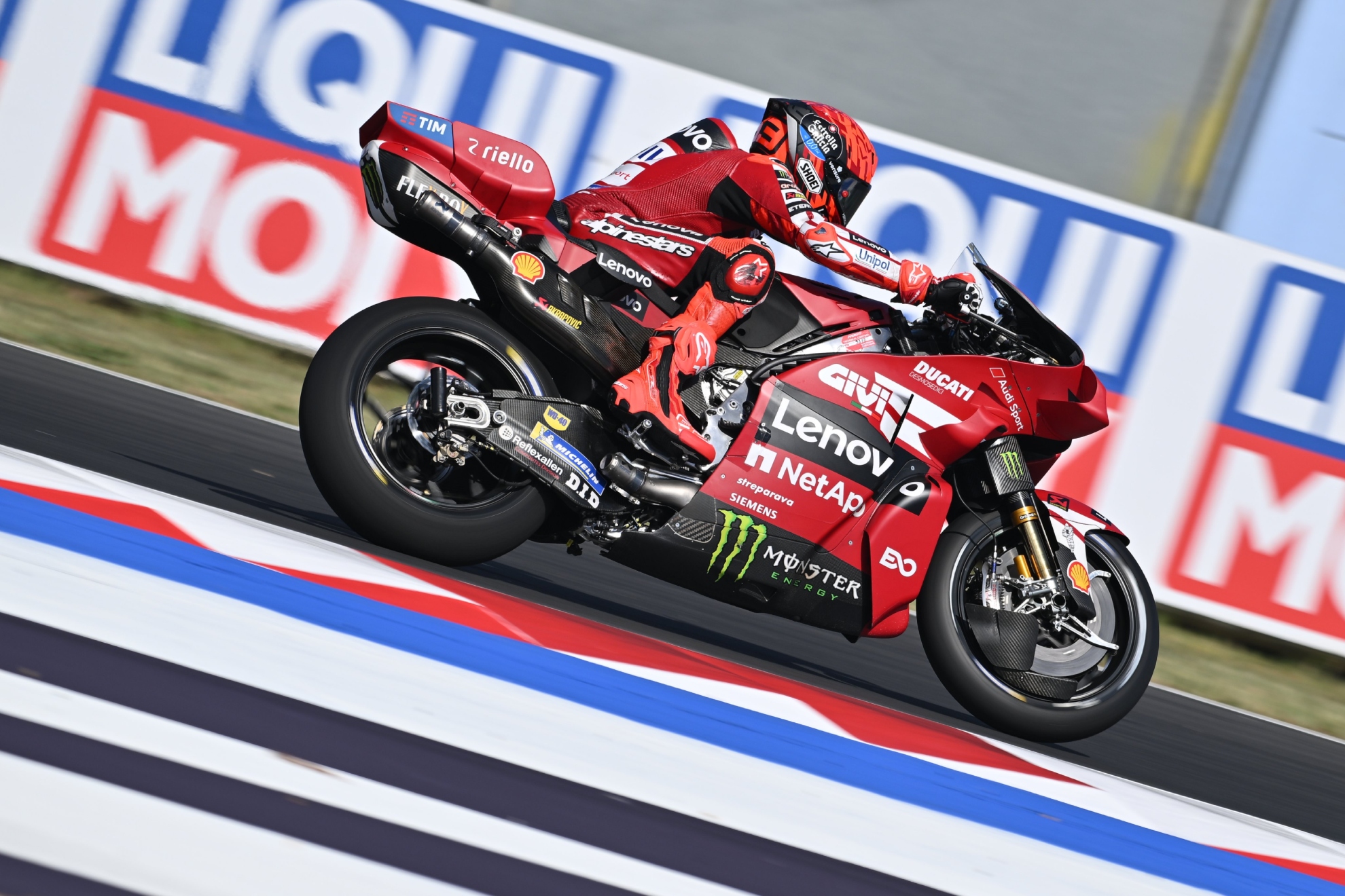 Marc Márquez, en Misano. MICHELIN