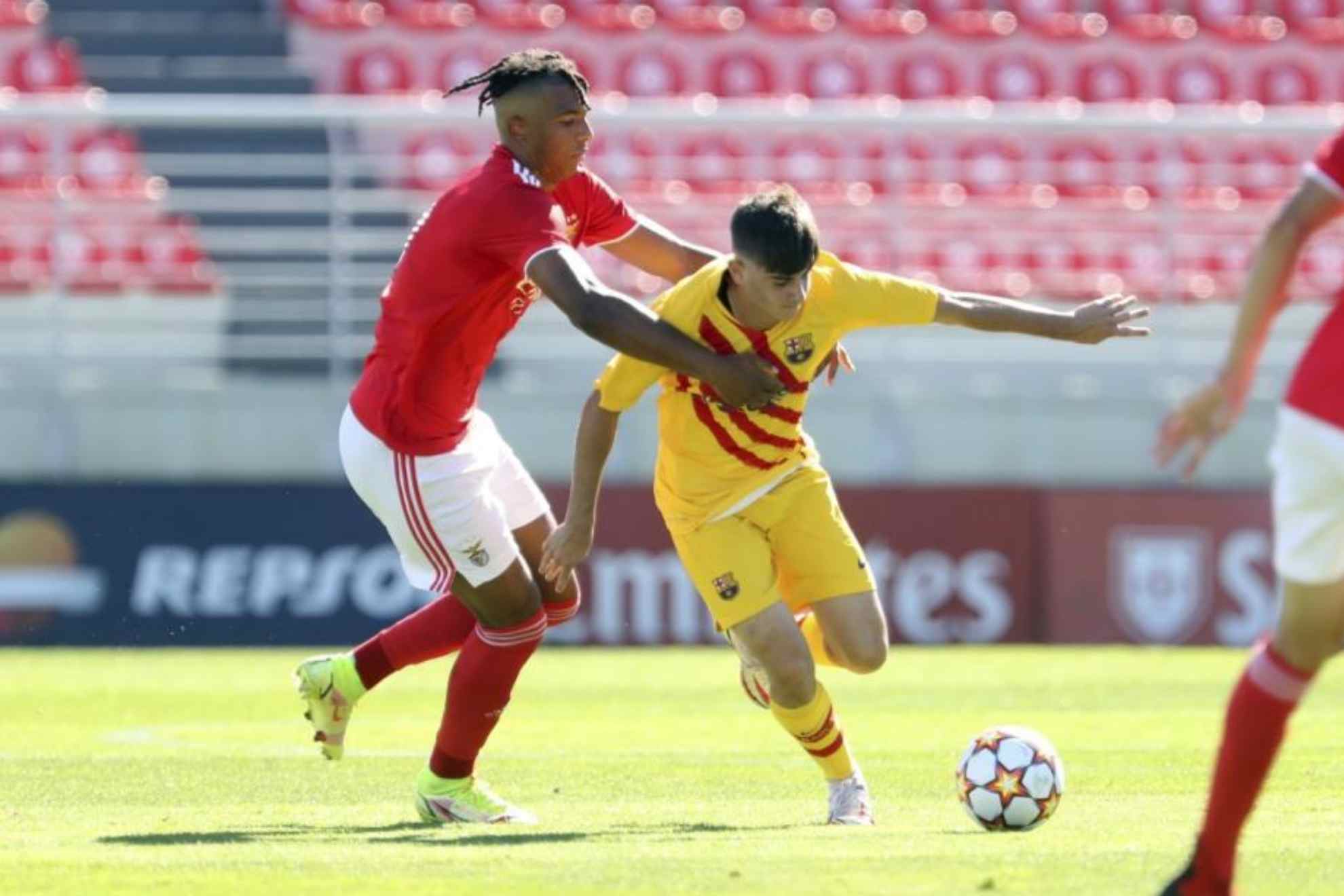 Una imagen de un Benfica-Barcelona de la Youth League de la 21-22.
