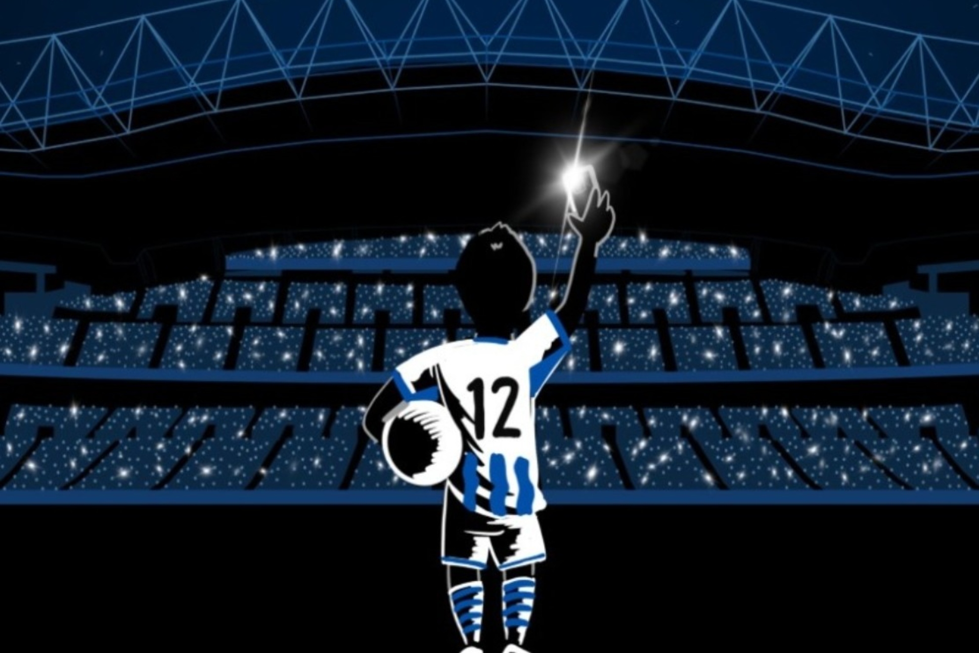 La Real quiere que Anoeta brille desde antes del inicio del partido contra el Atlético. REAL SOCIEDAD
