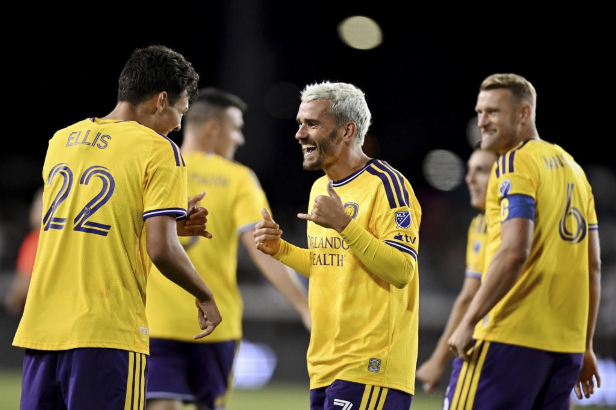 Antoine Griezmann celebra un gol con Orlando City. Getty Images
