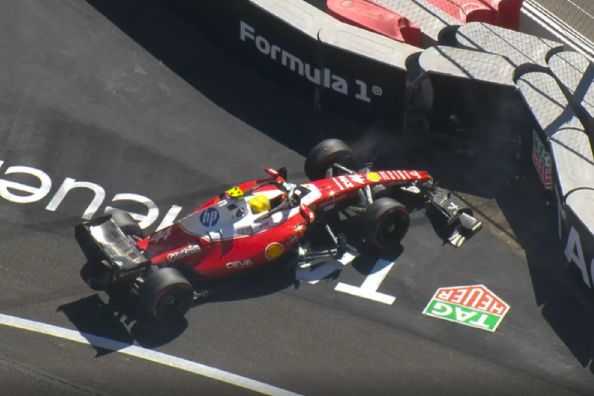 Hamilton, en el muro. F1