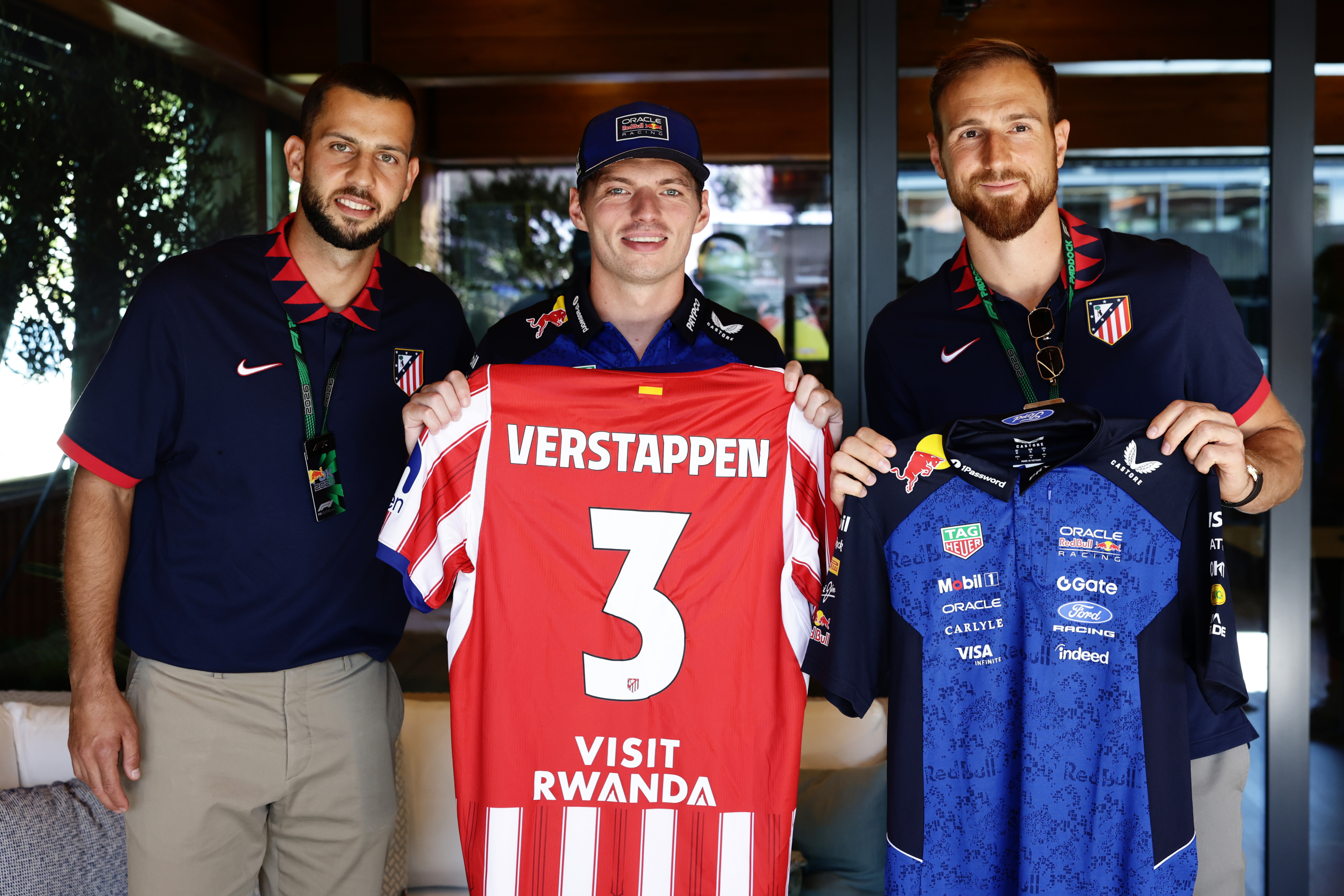 HANCKO Y OBLAK, CON VERSTAPPEN. ATLÉTICO DE MADRID