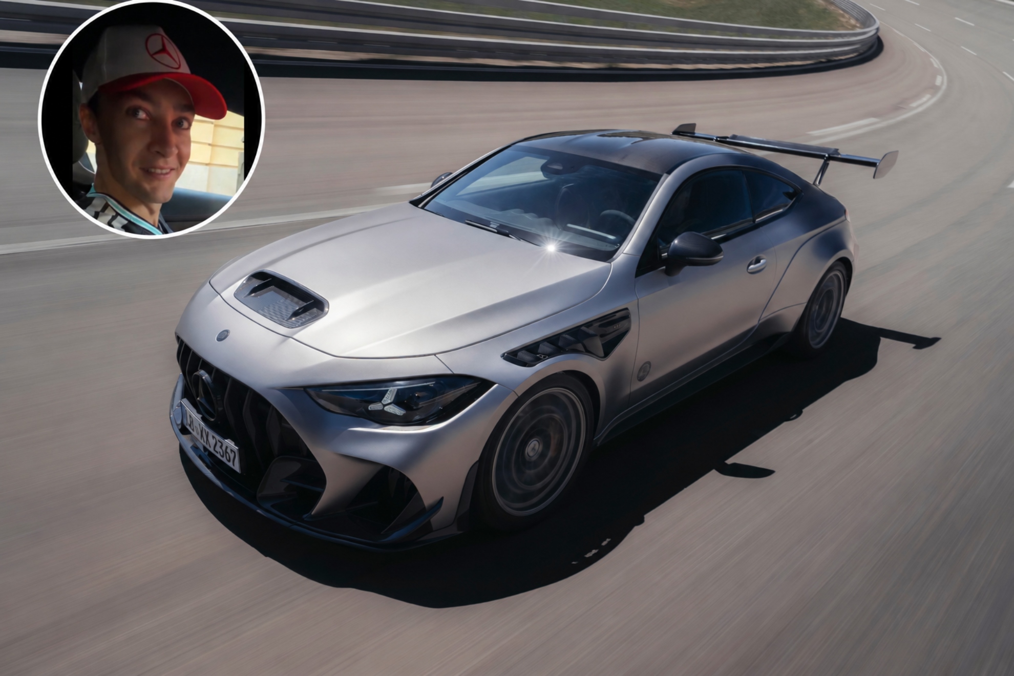 George Russell y el Mercedes-AMG GLE 646 Mercedes-Benz