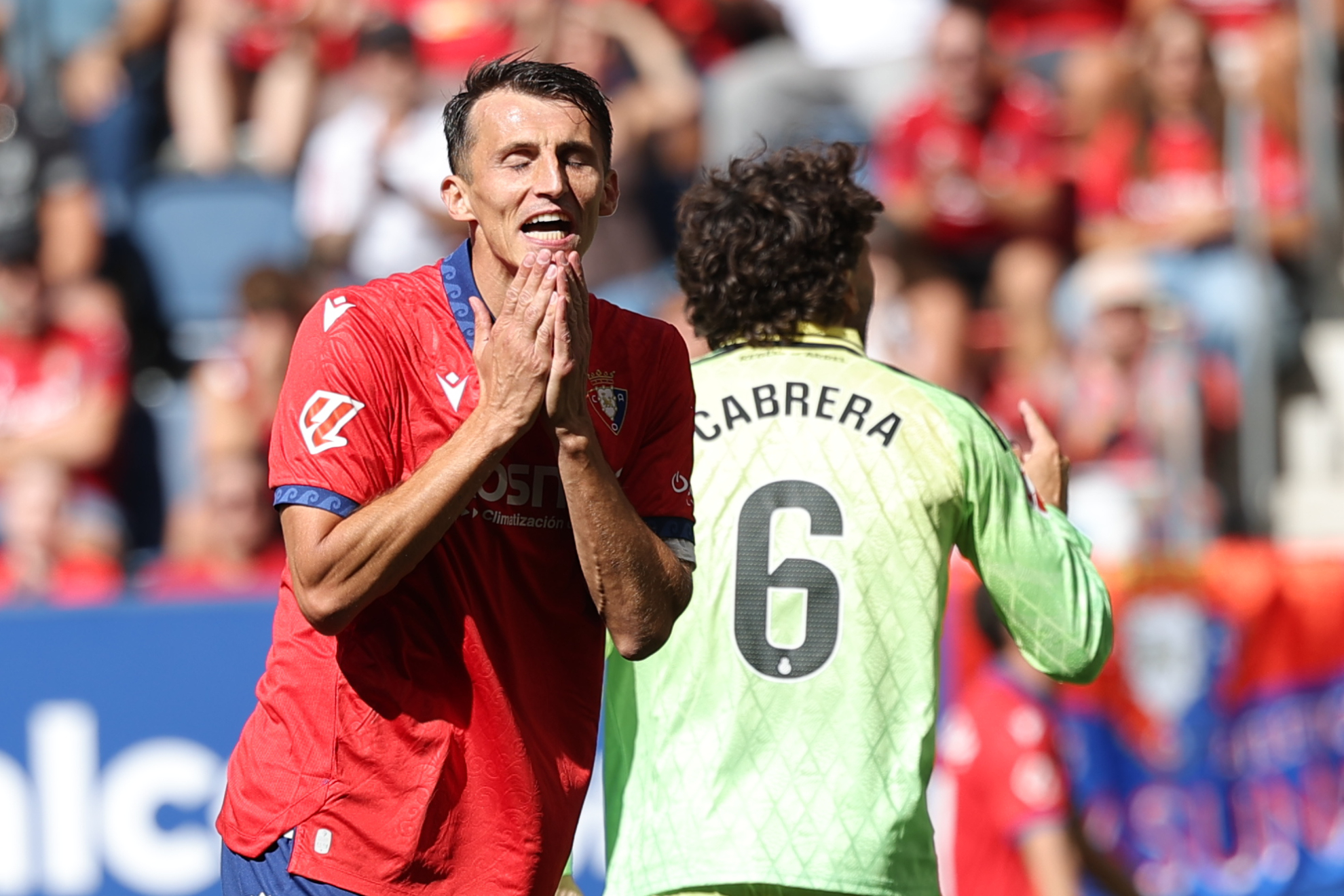 Budimir lamentándose contra el Espanyol