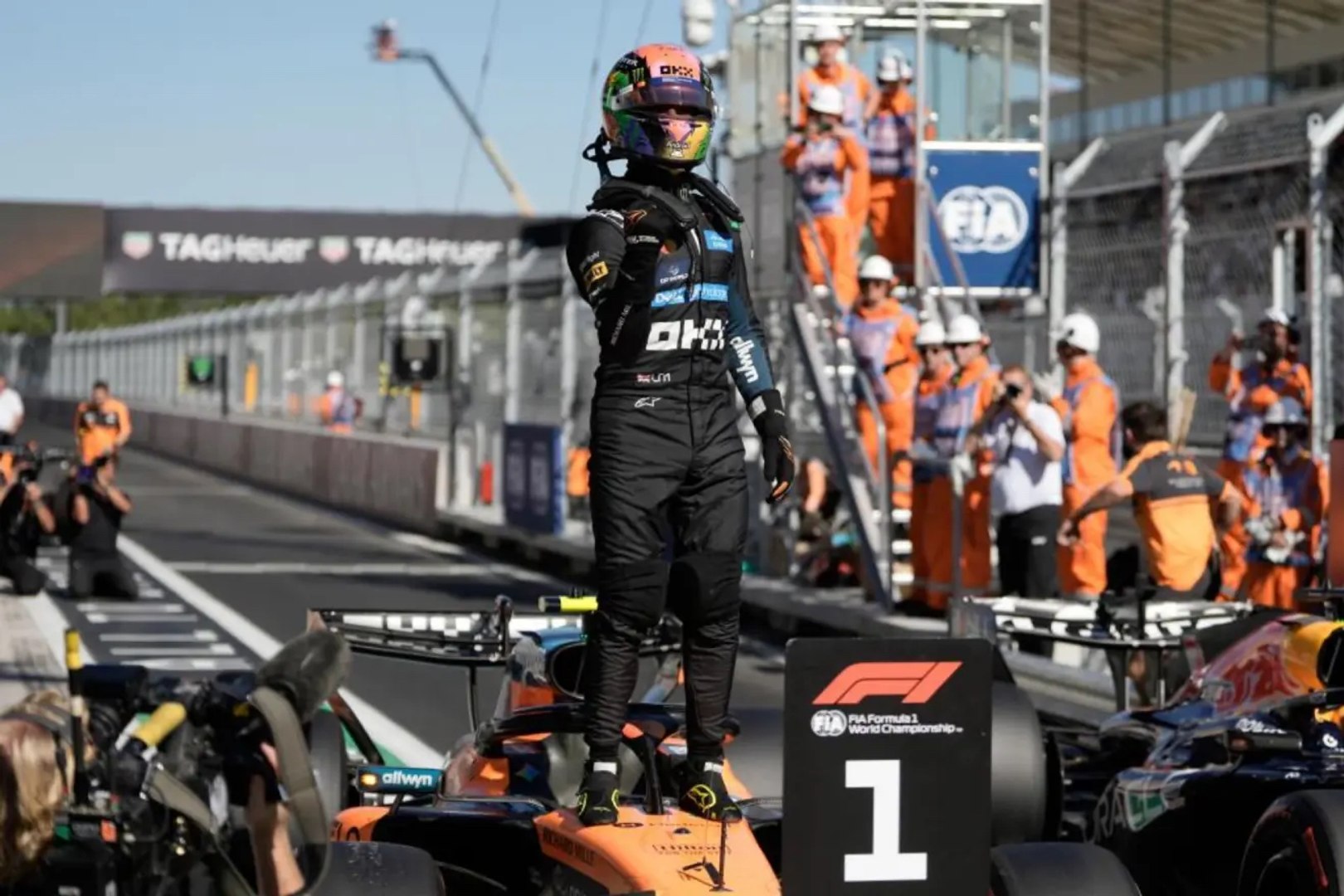 Norris celebra la pole.