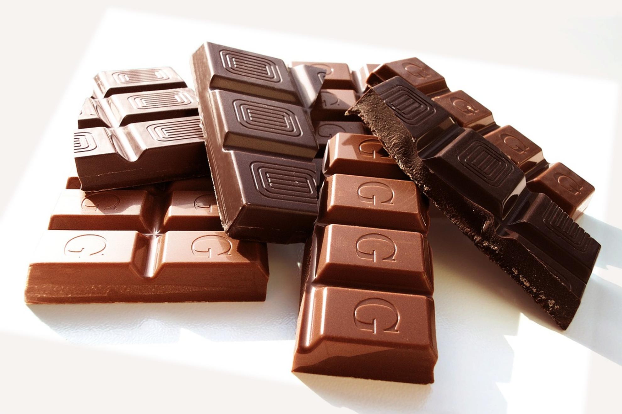 En la imagen, varias onzas de diferentes tipos de chocolate. PIXABAY