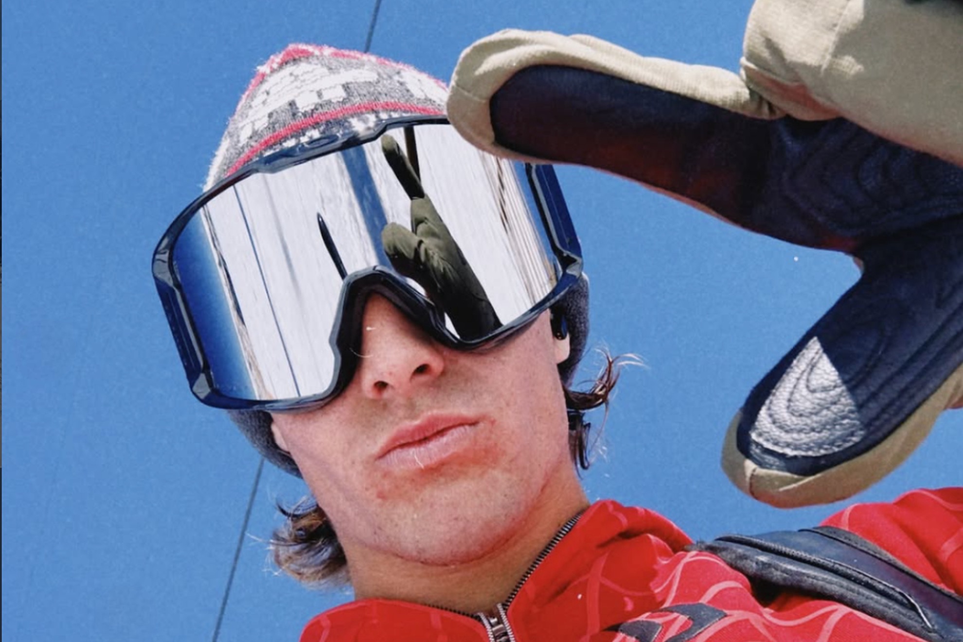 Unai López, durante su participación en las pruebas de snowboard celebradas en Valle Nevado. Unai Souza