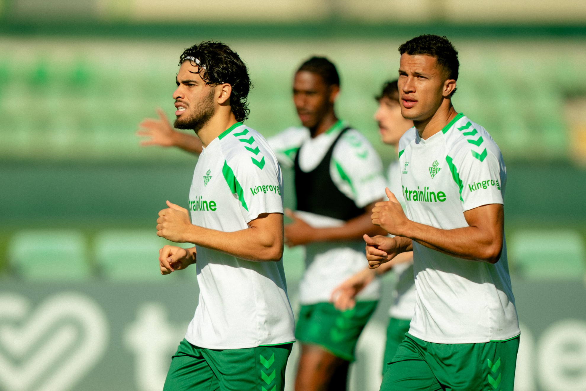 Abde, junto a Deossa en un entrenamiento