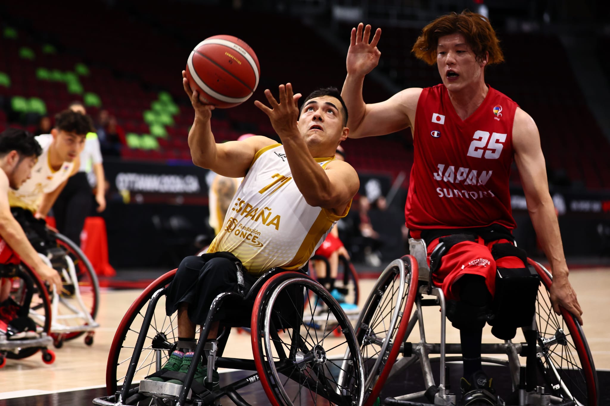 Partido entre España y Japón en el Mundial de baloncesto paralímpico en Ottawa. FEDDF