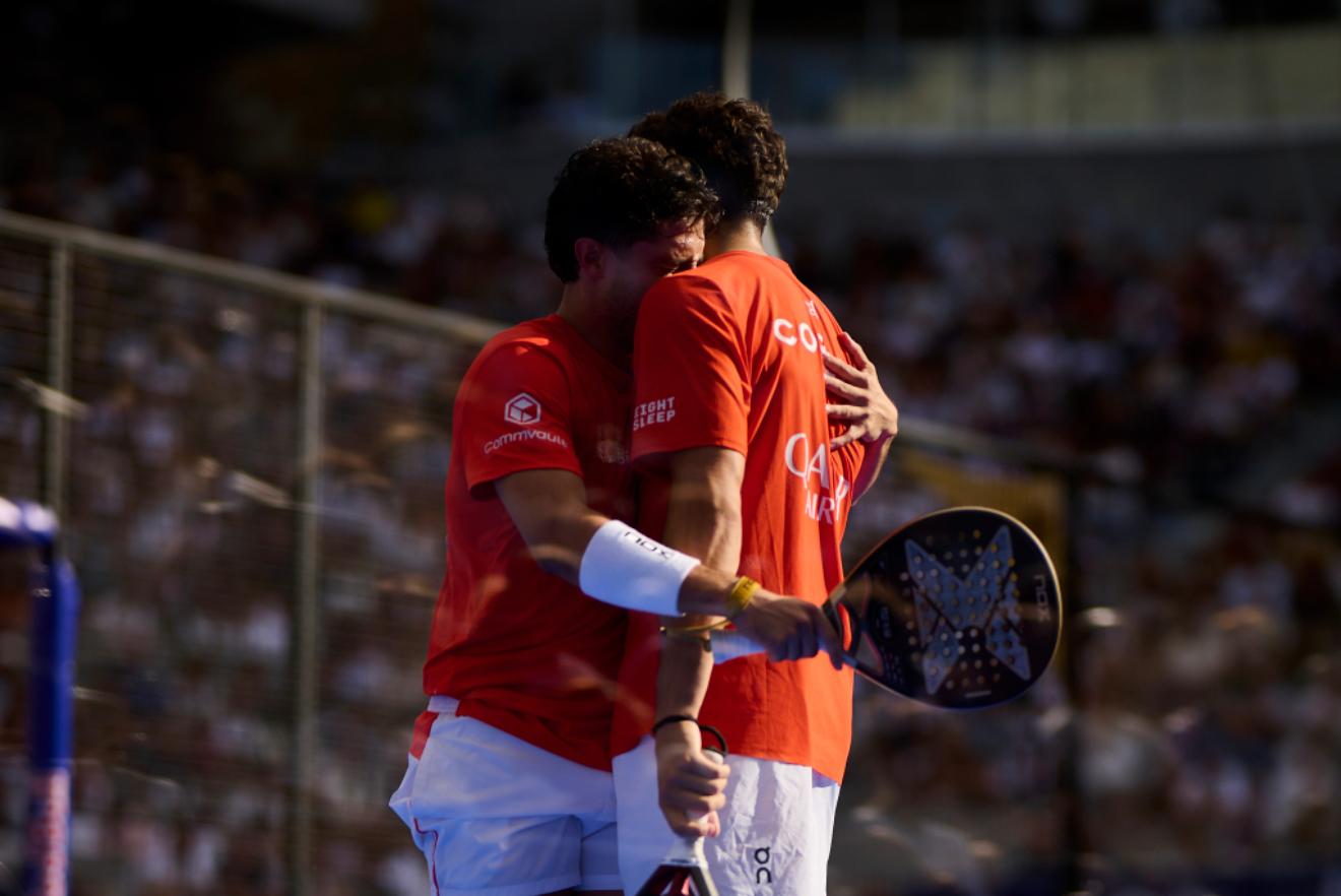 Tapia y Coello celebran la victoria en París. Premier Padel