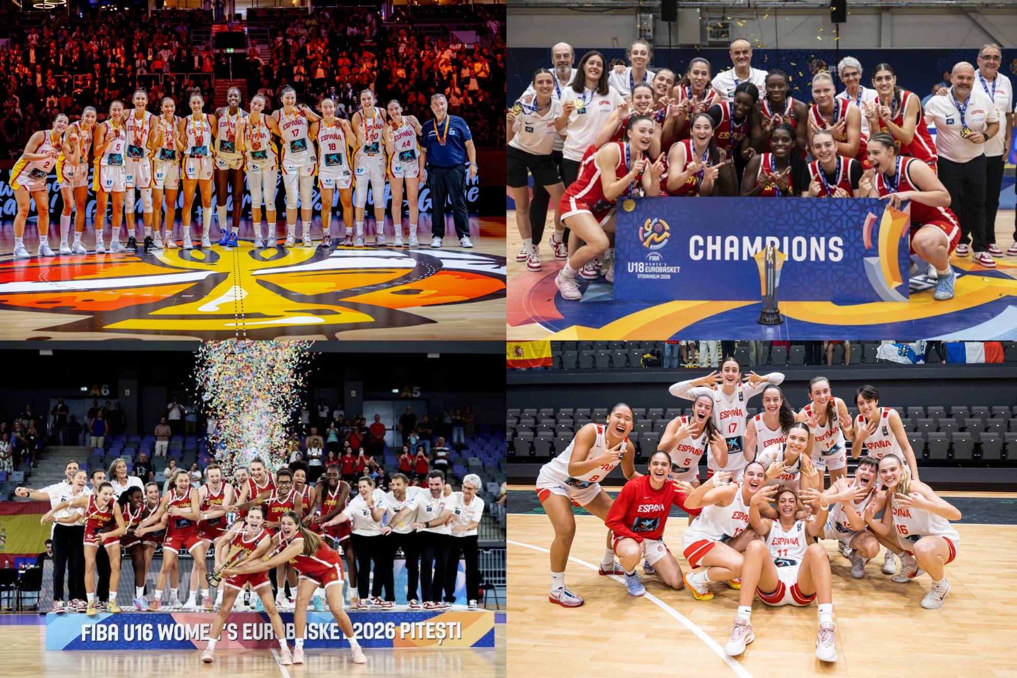 Los éxitos de las selecciones femeninas de baloncesto. ALBERTO NEVADO/FEB y FIBA