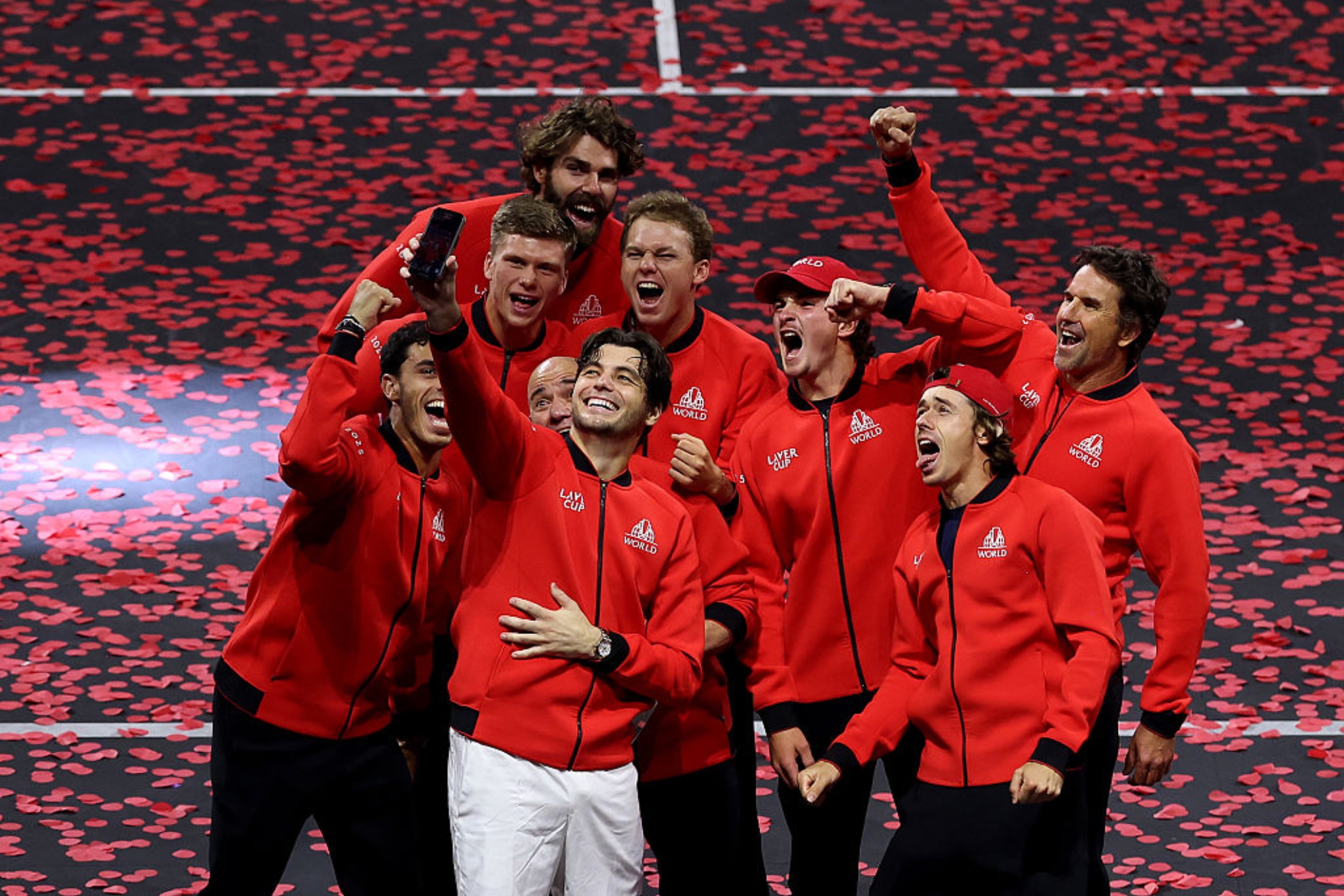 El equipo del Resto del Mundo que se llevó la Laver Cup 2025.
