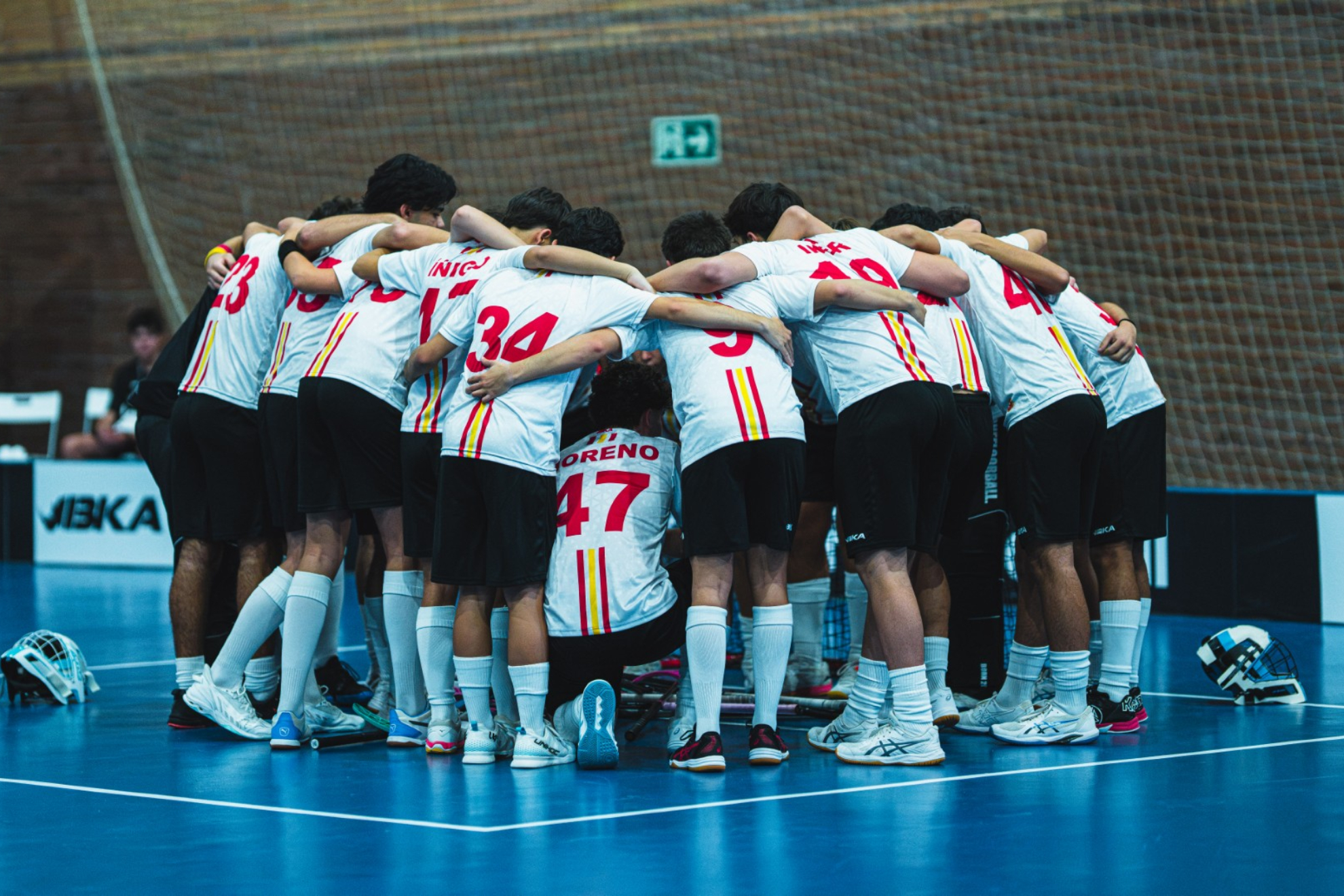 La selección sub 19 de floorball.