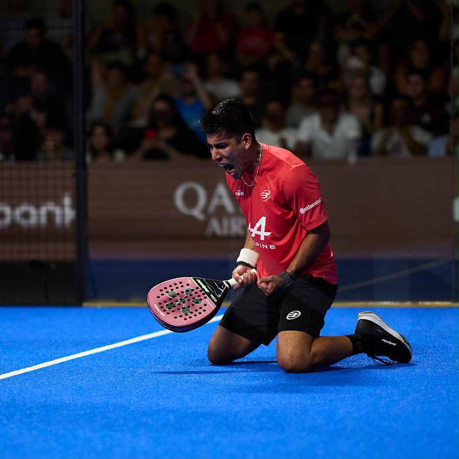 Chingotto durante un partido. Premier Padel