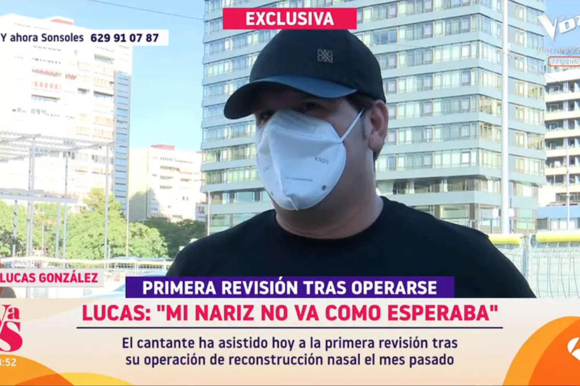 Lucas González desvela cómo evoluciona su nariz tras su última revisión
