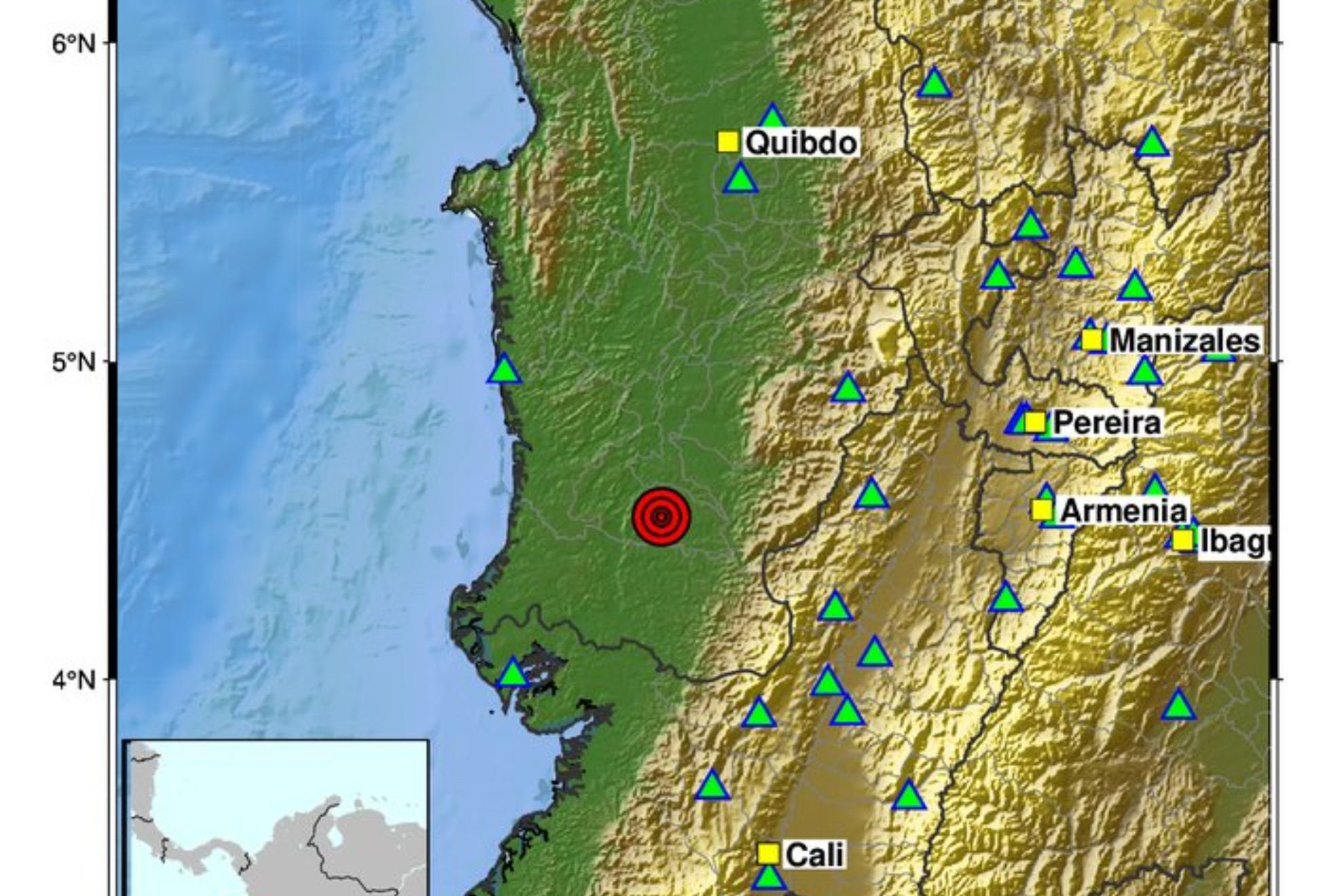 Reportan varios sismos en Chocó este lunes 14 de septiembre. @sgcol