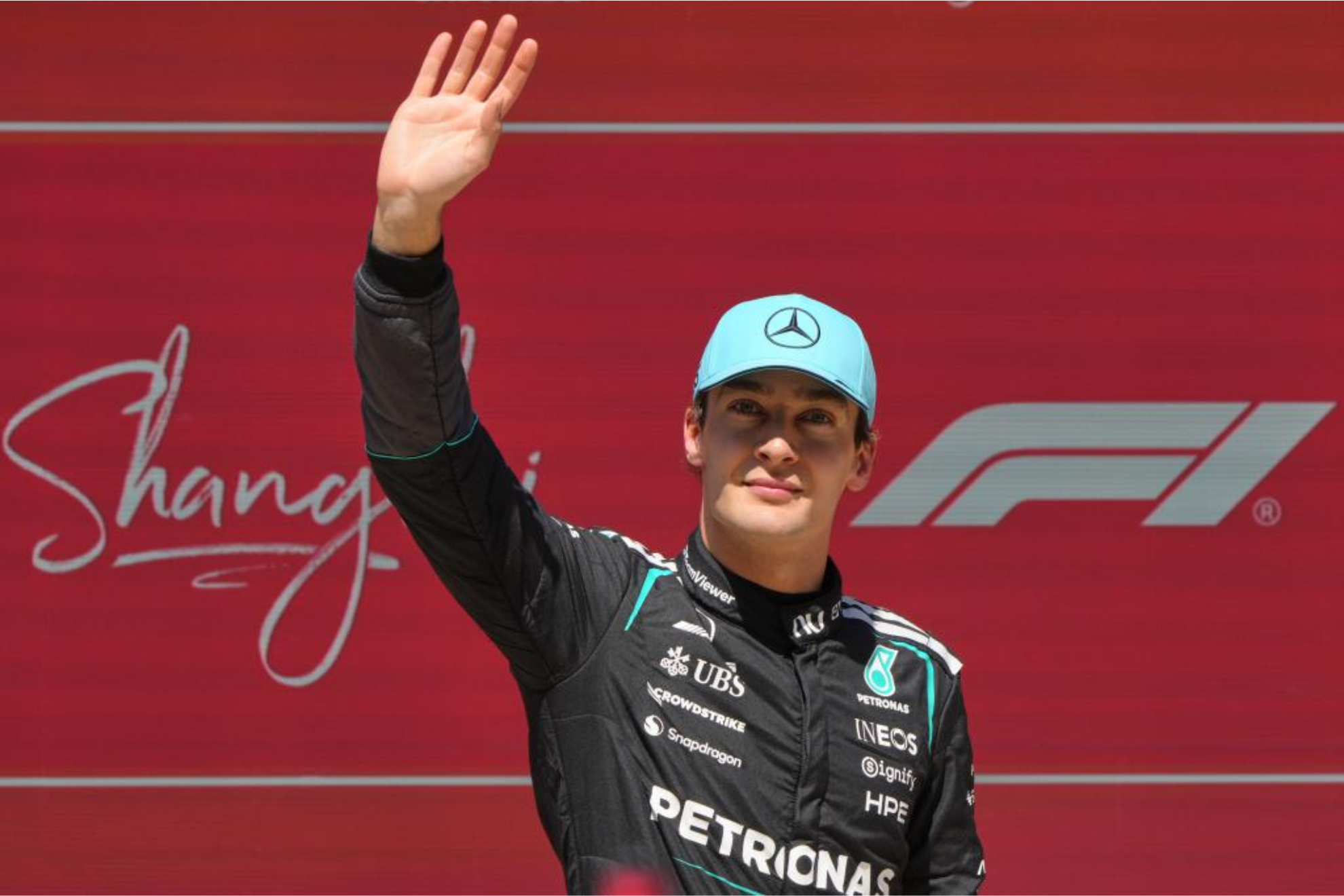 George Russell durante el Gran Premio de China.