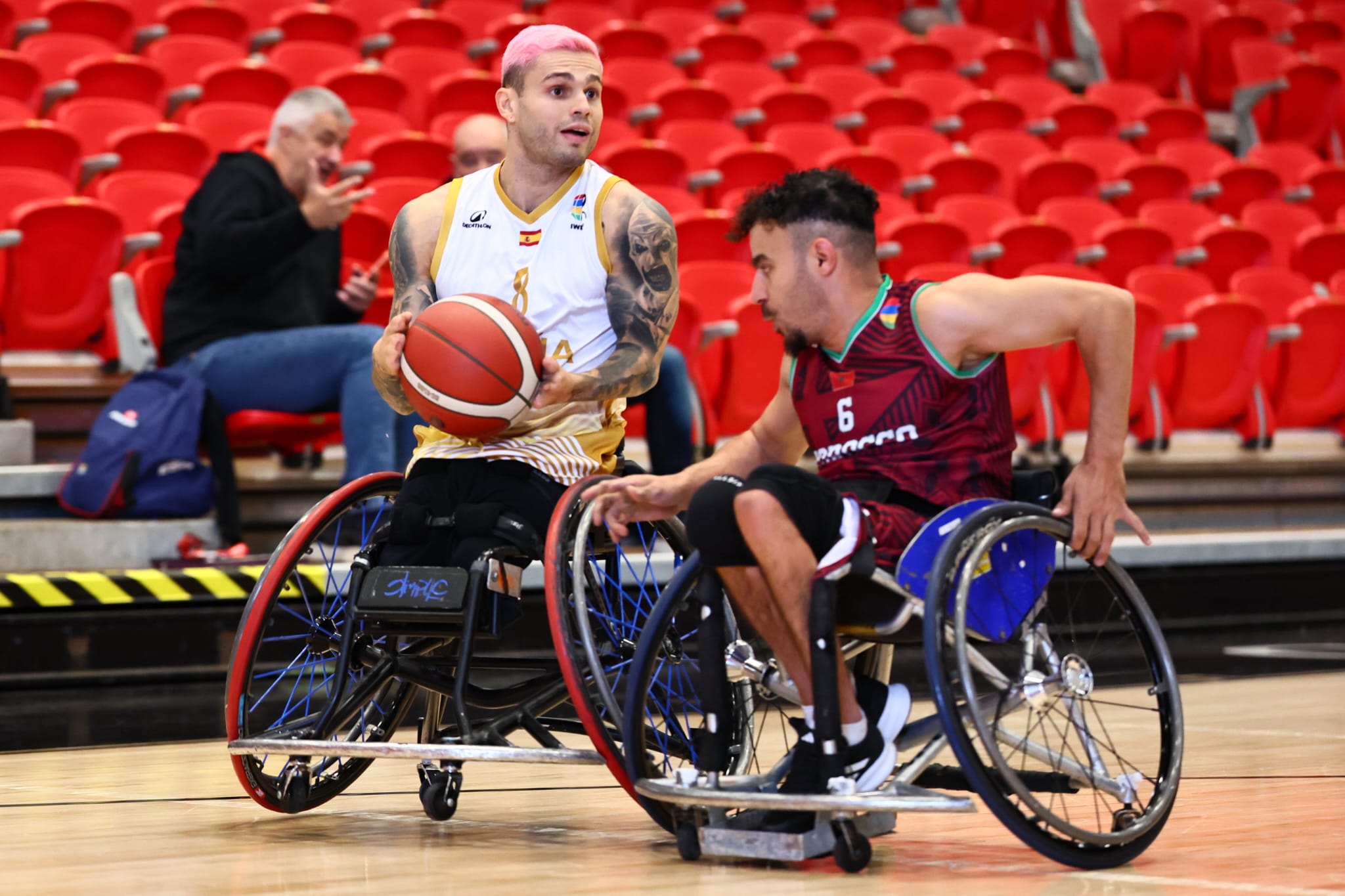 Óscar Onrubia, ante Marruecos en el Mundial de Ottawa. FEDDF