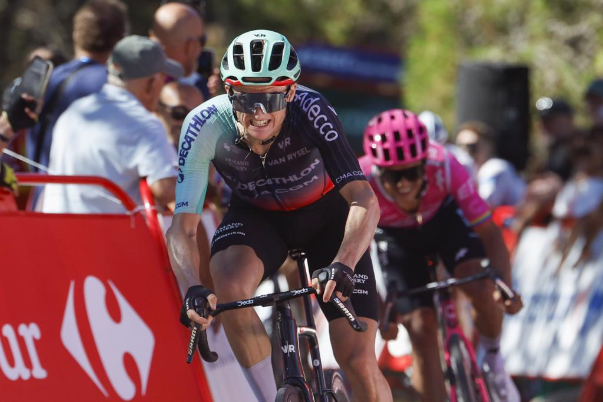 Felix Gall, durante LaVuelta. EFE