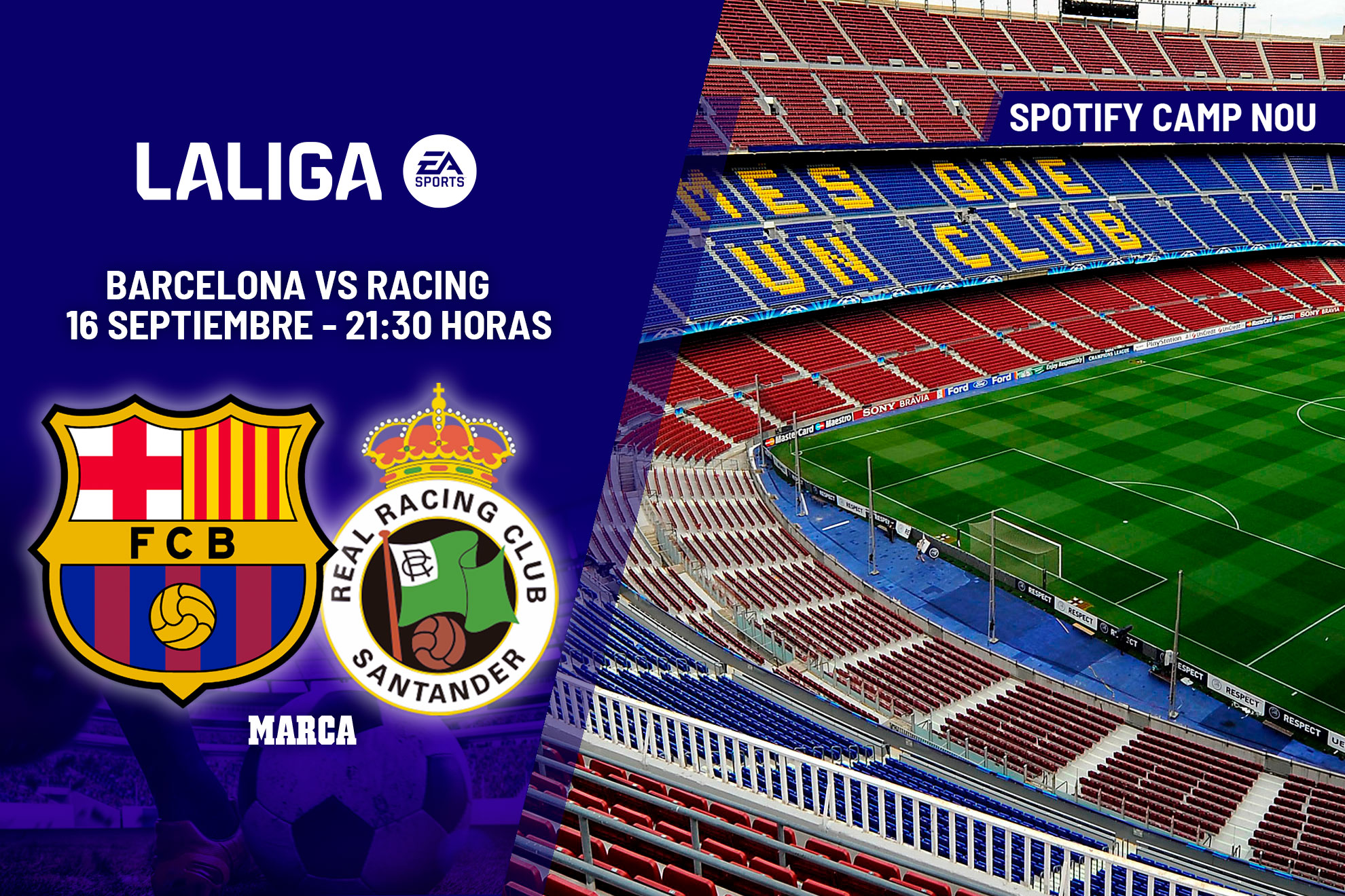 El Barça recibe la visita del Racing