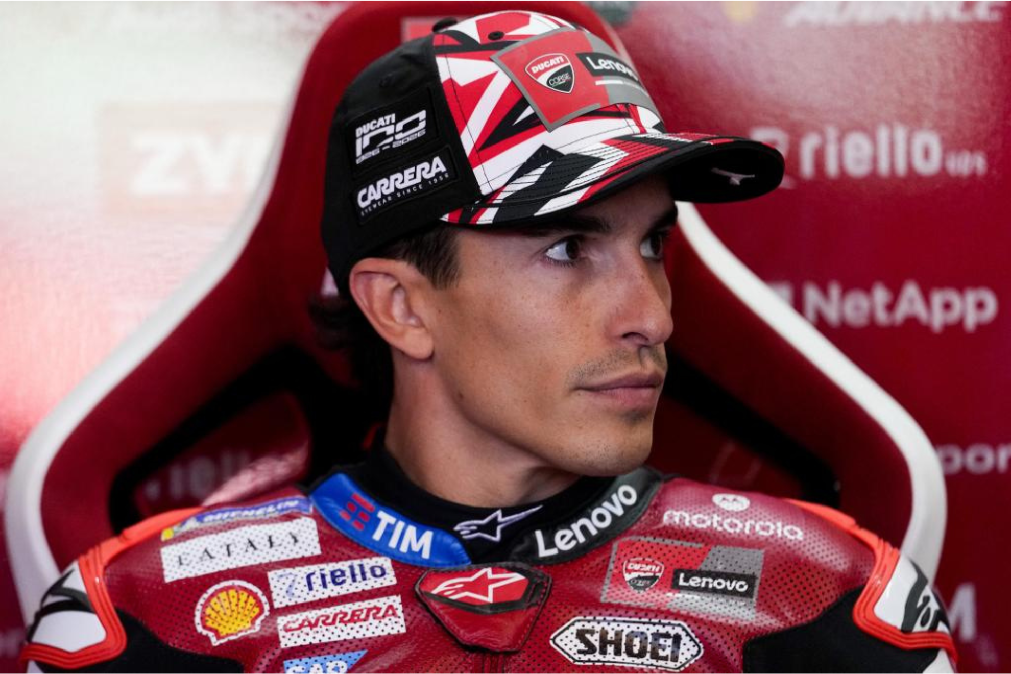 Marc Márquez durante el Gran Premio de San Marino.