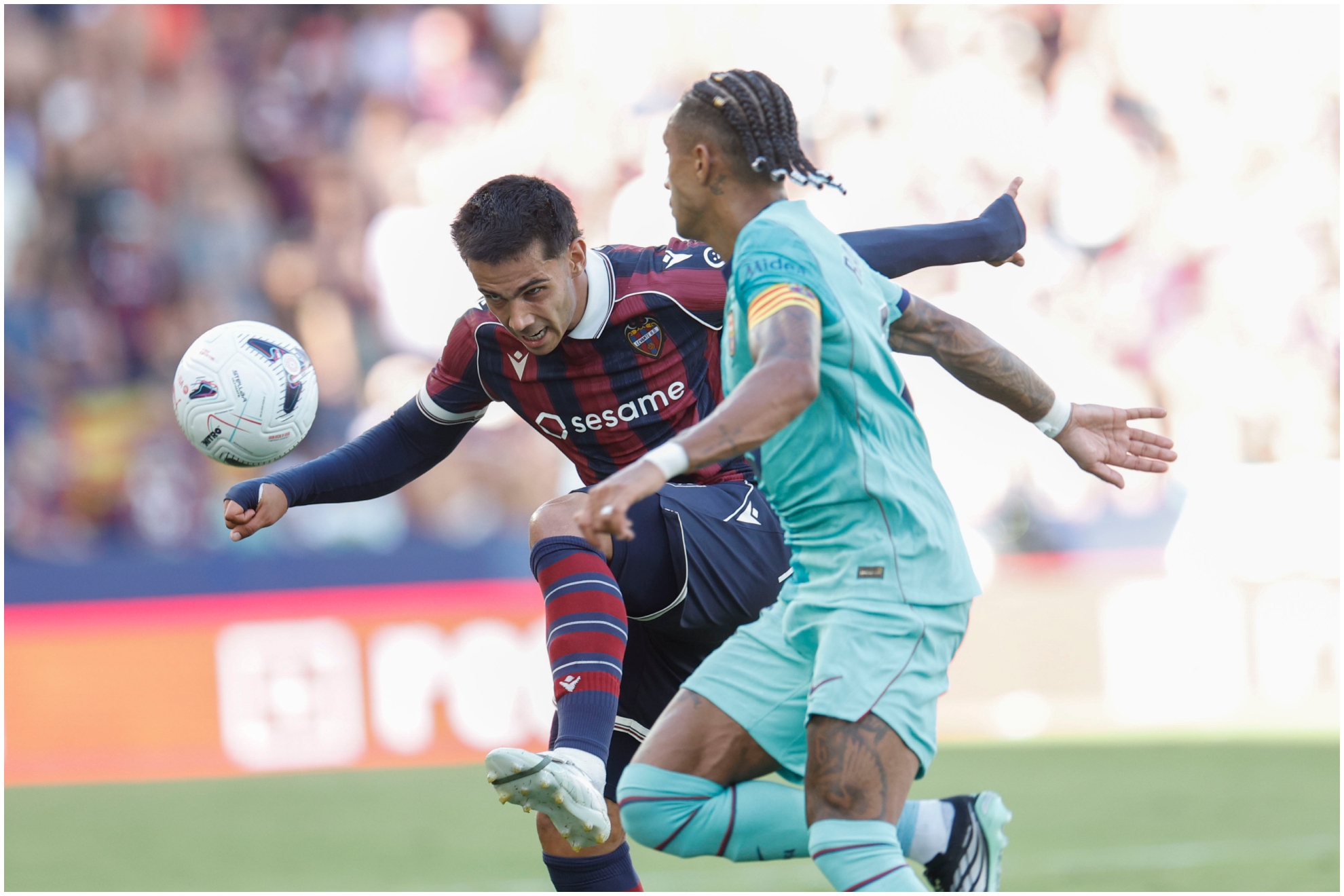 Hugo Sotelo durante el partido ante el Barça.