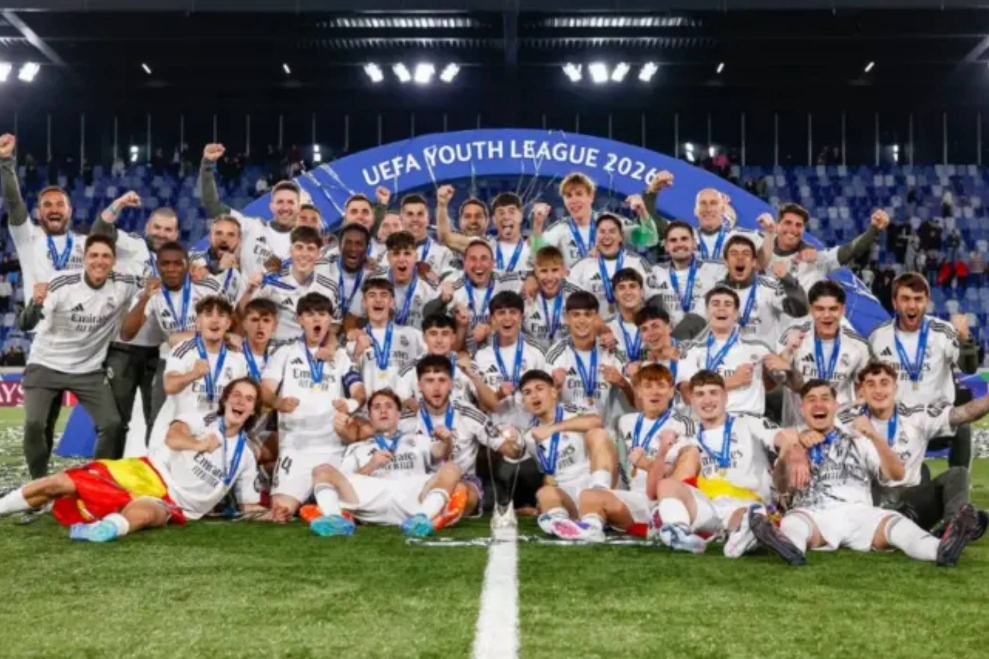El Madrid campeón de la última edición de la Youth League. REALMADRID.COM