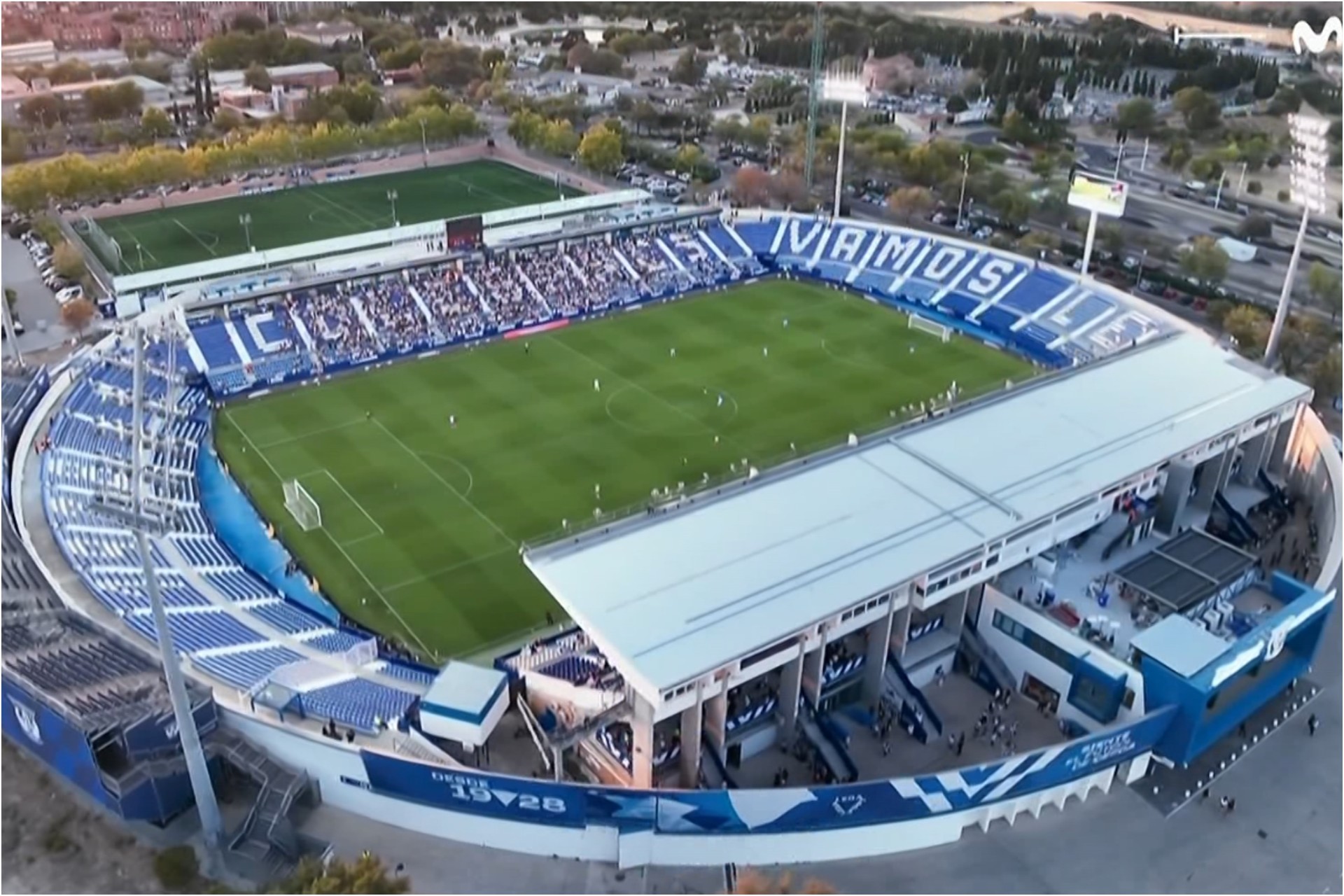 Las gradas de Butarque para albergar el partido entre Rayo y Espanyol