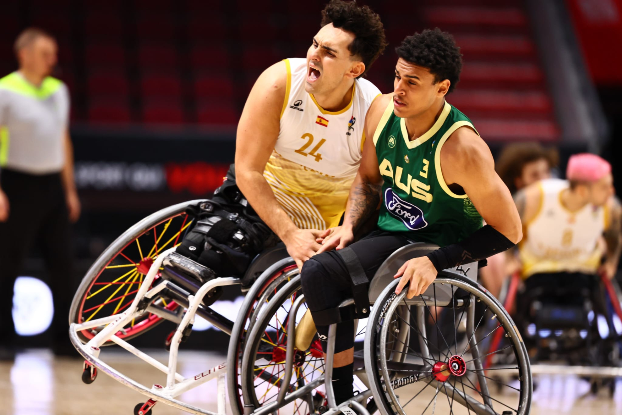 Pincho Ortega, en el partido ante Australia de cuartos del Mundial. IWBF