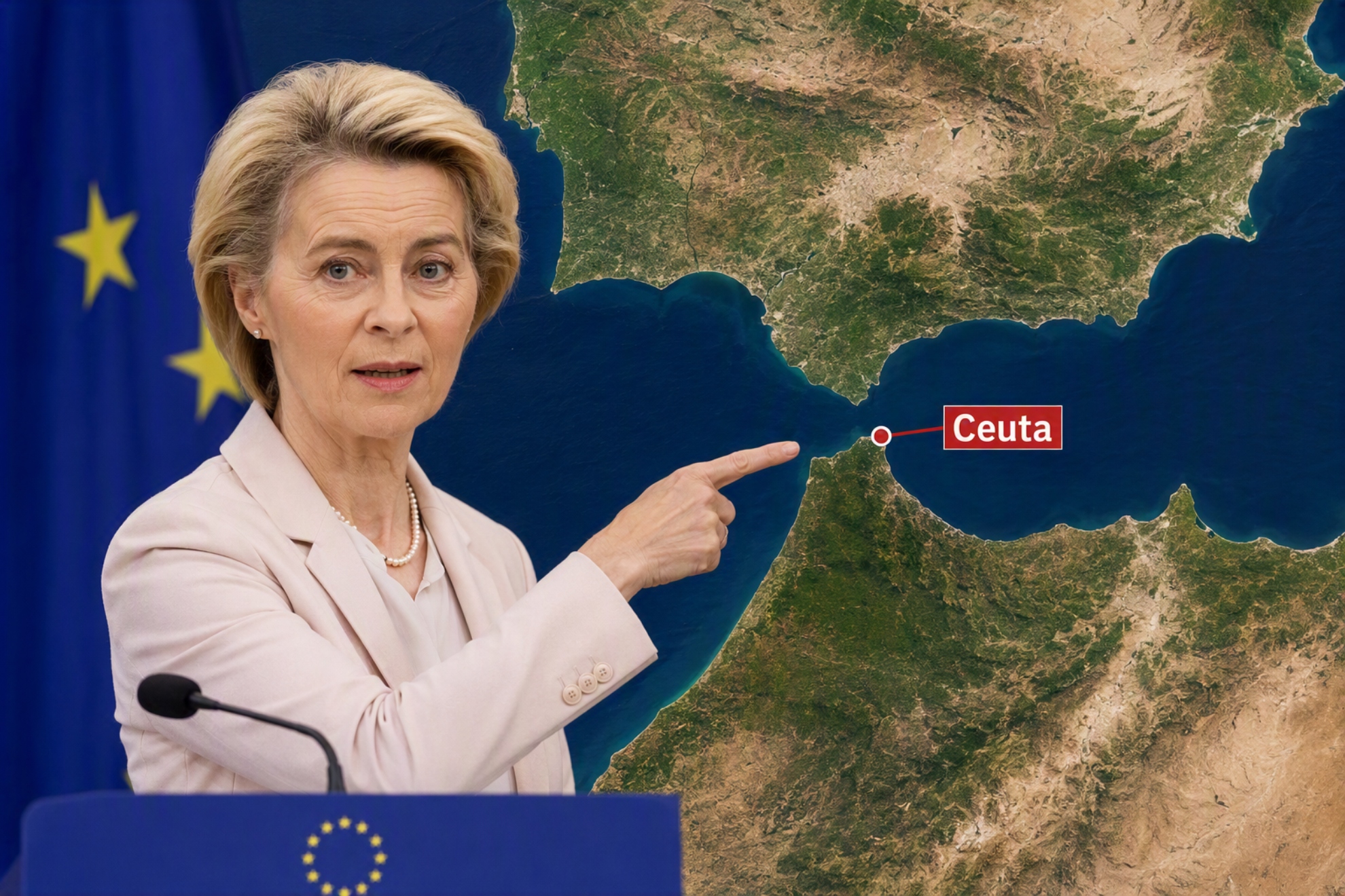 Von der Leyen y su mensaje a los españoles y en concreto a los ceutíes. IA
