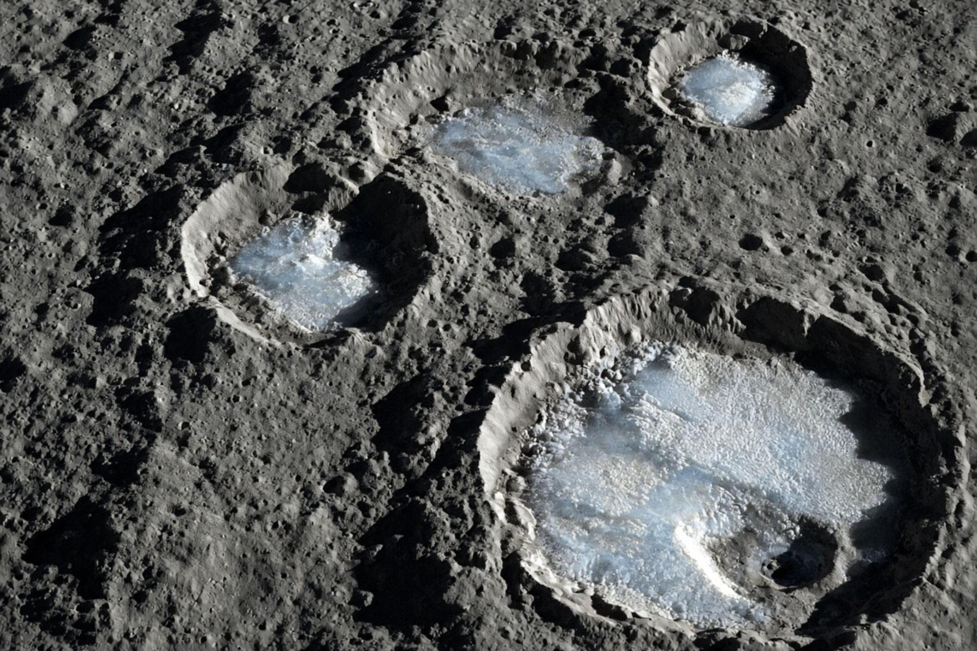 Agua en la luna Generado por IA