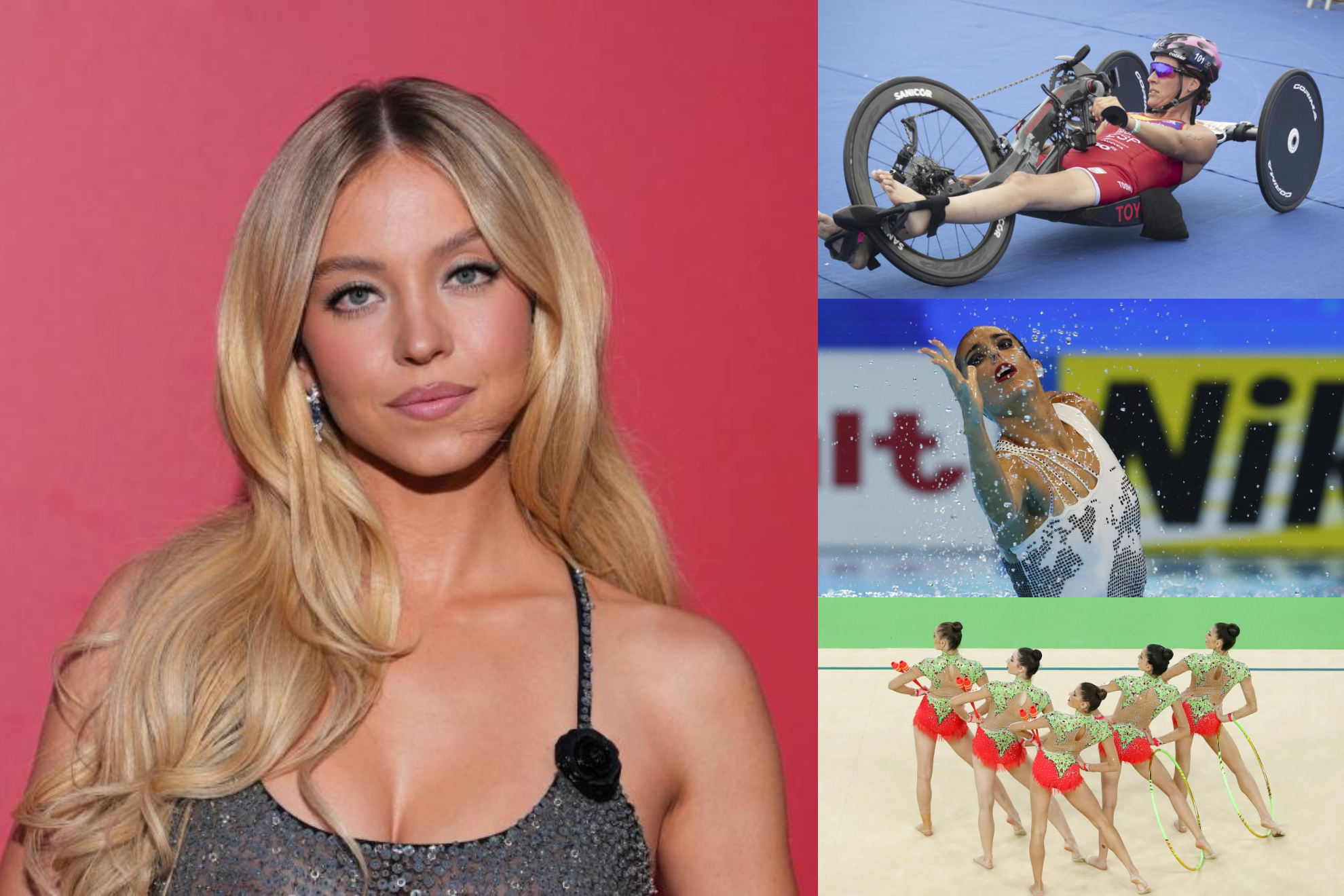 Sydney Sweeney y varias deportistas españolas. LAPRESSE