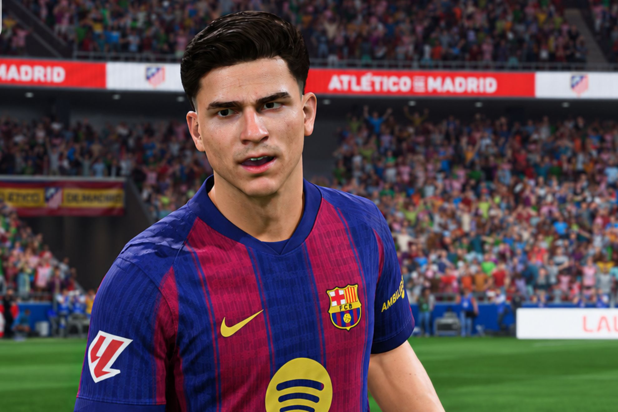 Julián Álvarez en el Barça en EA Sports FC 26
