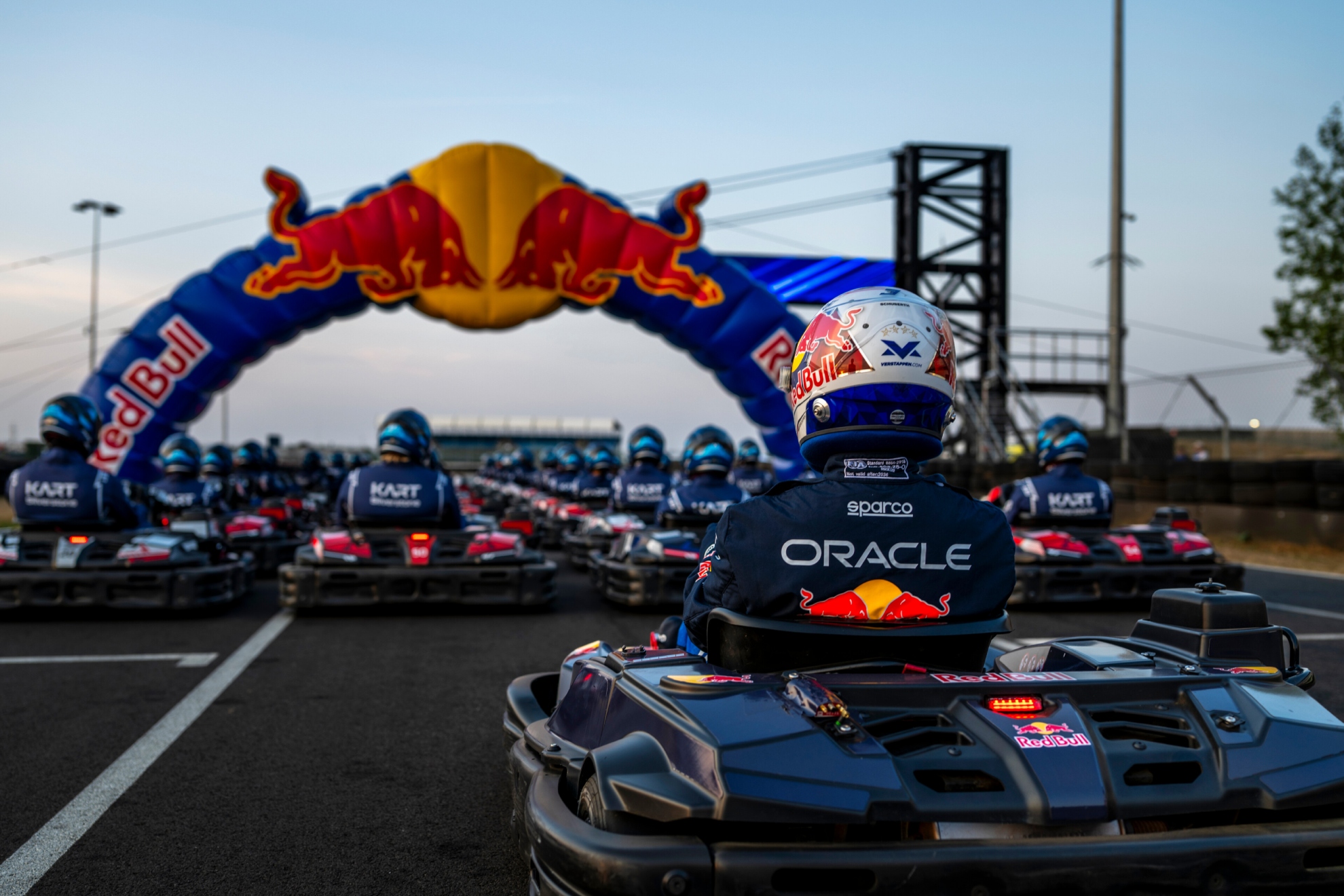 Verstappen, en la parrilla de salida. RED BULL CONTENT POOL