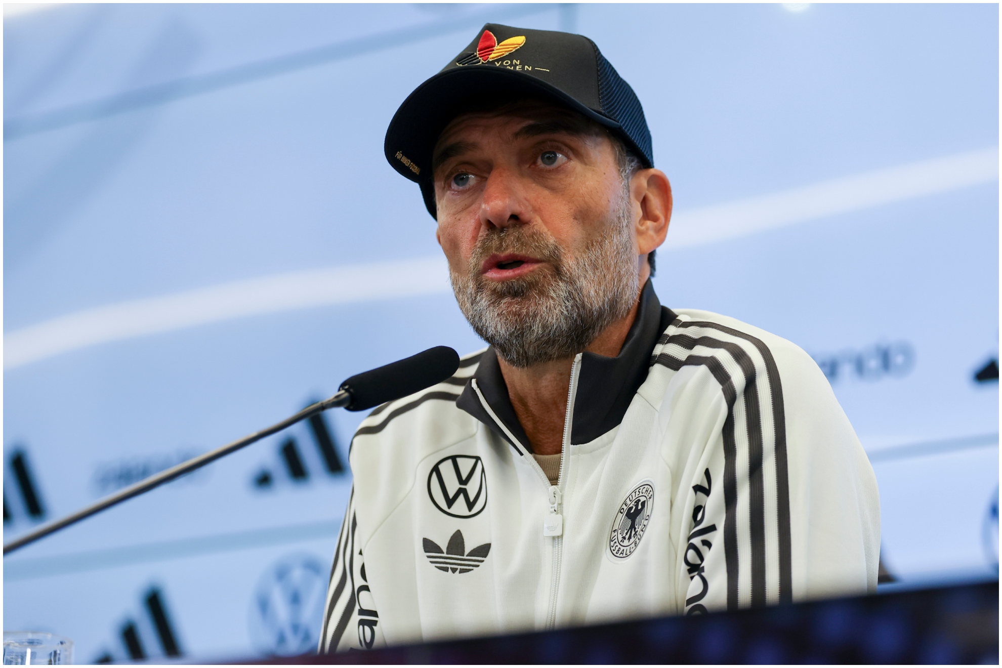 Jurgen Klopp en la rueda de prensa dando sus convocatorias para la Nations League.