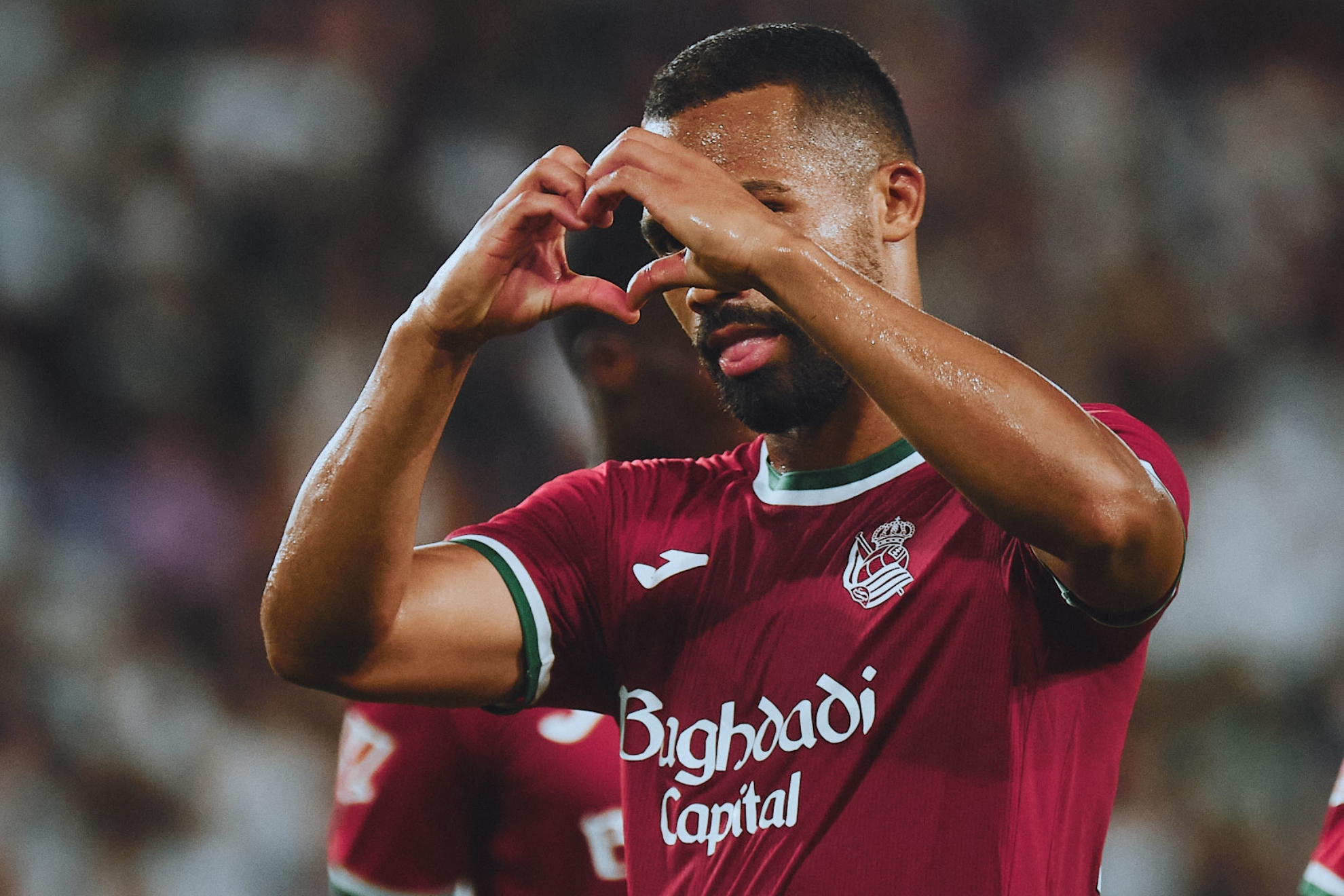 Yangel Herrera celebra el gol que marcó con la Real Sociedad en Elche.