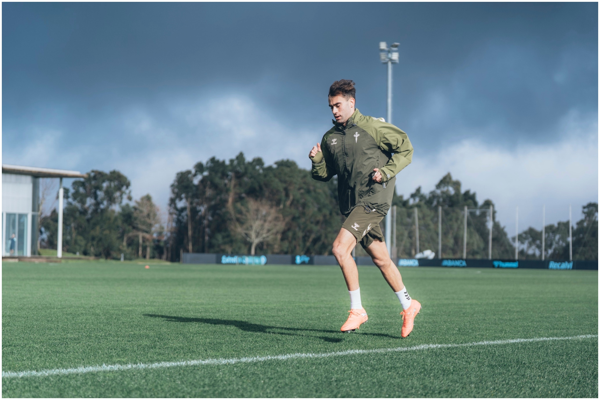 Álvaro Núñez durante un entrenamiento con el Celta.