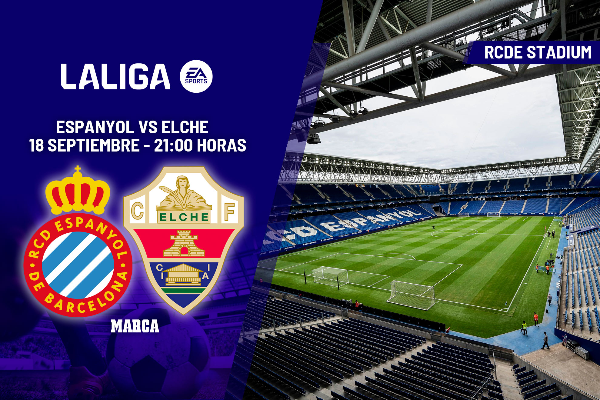 Espanyol - Elche de la jornada 7 de LaLiga.