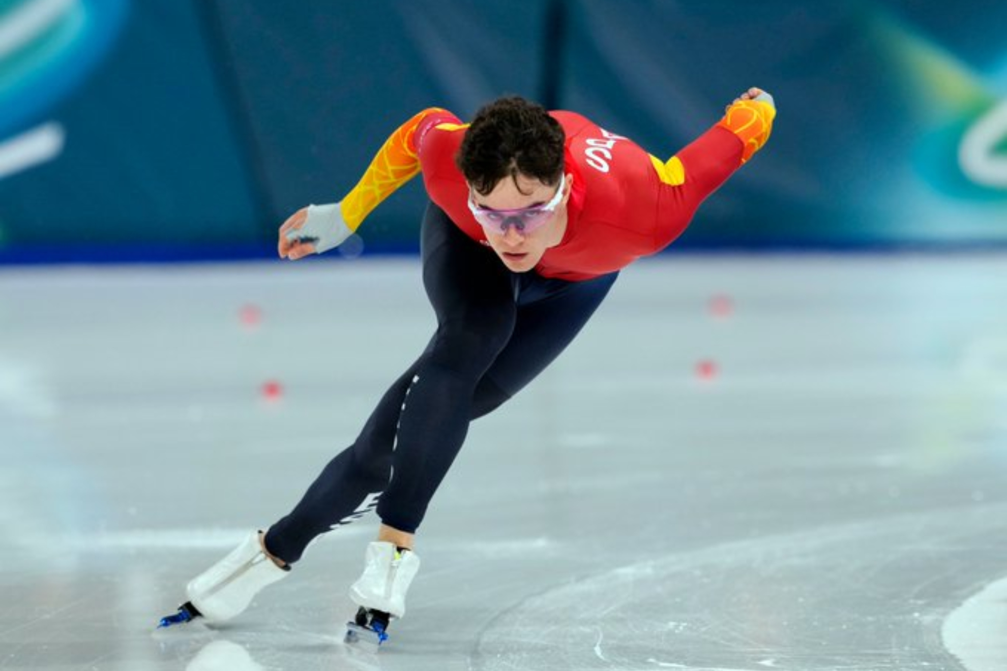 Nil Llop, en una competición. FEFHielo