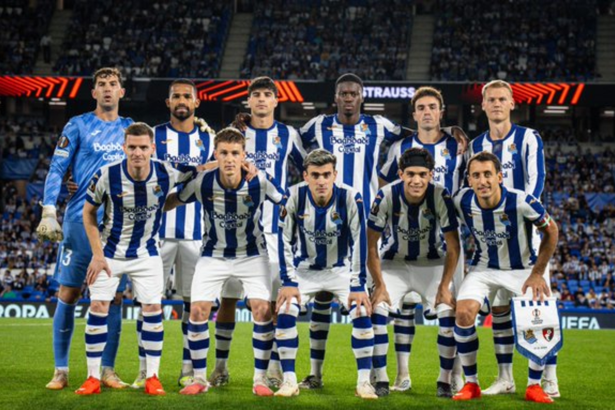 Once de la Real contra el Bournemouth en Anoeta. REAL SOCIEDAD