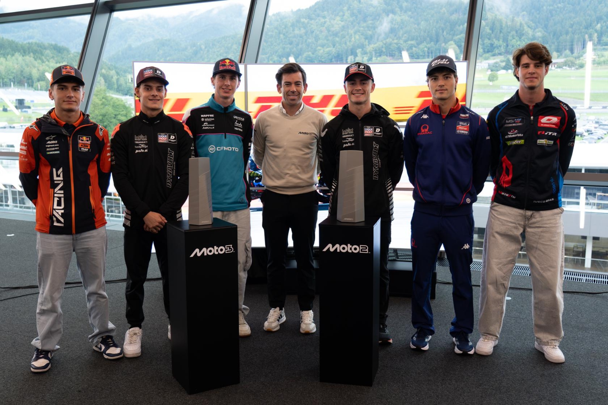 Carpe, Almansa, Quiles (moto3), Carlos Ezpeleta, Manu González, Guevara y Ortolá. MOTOGP